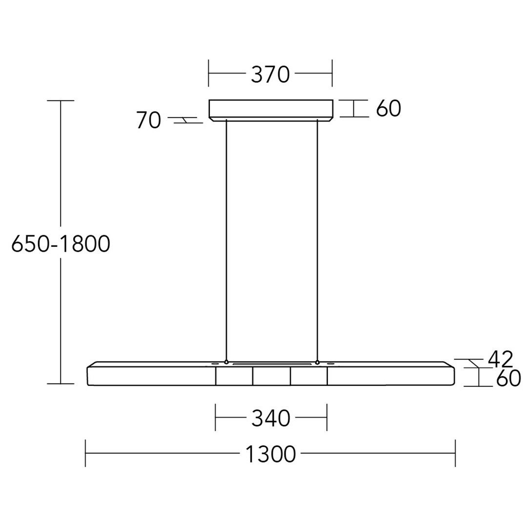 HerzBlut LED-Hängeleuchte Lana del bronco, Alu LED-Leiste Acryl satiniert