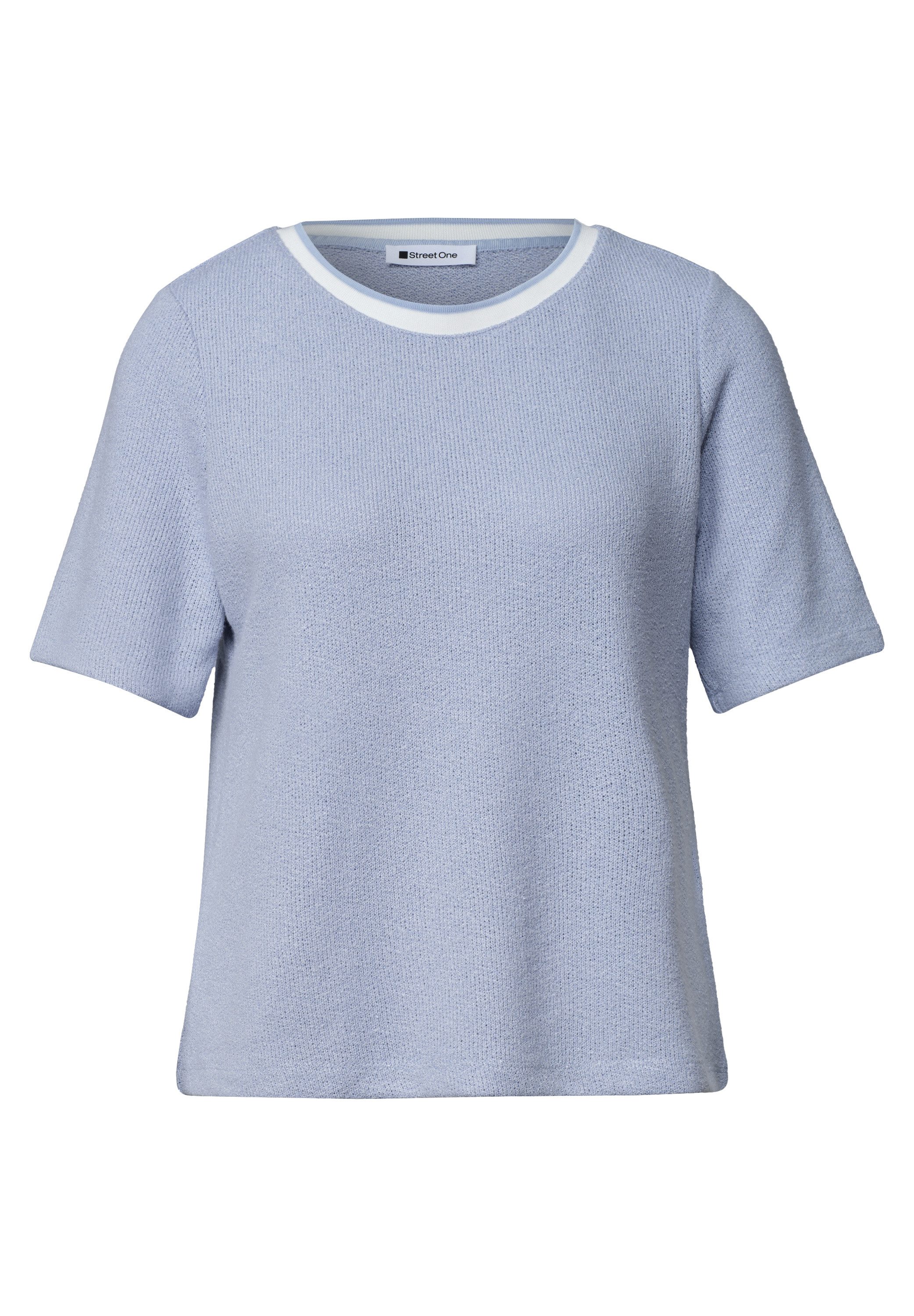 STREET ONE Kurzarmshirt Kurzarm Sommershirt im Strick-Look mit Rundhals – Bild 5 von 5