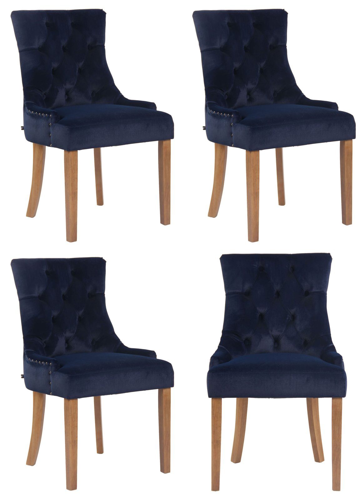 CLP Esszimmerstuhl Aberdeen Samt (4er Set), günstig online kaufen