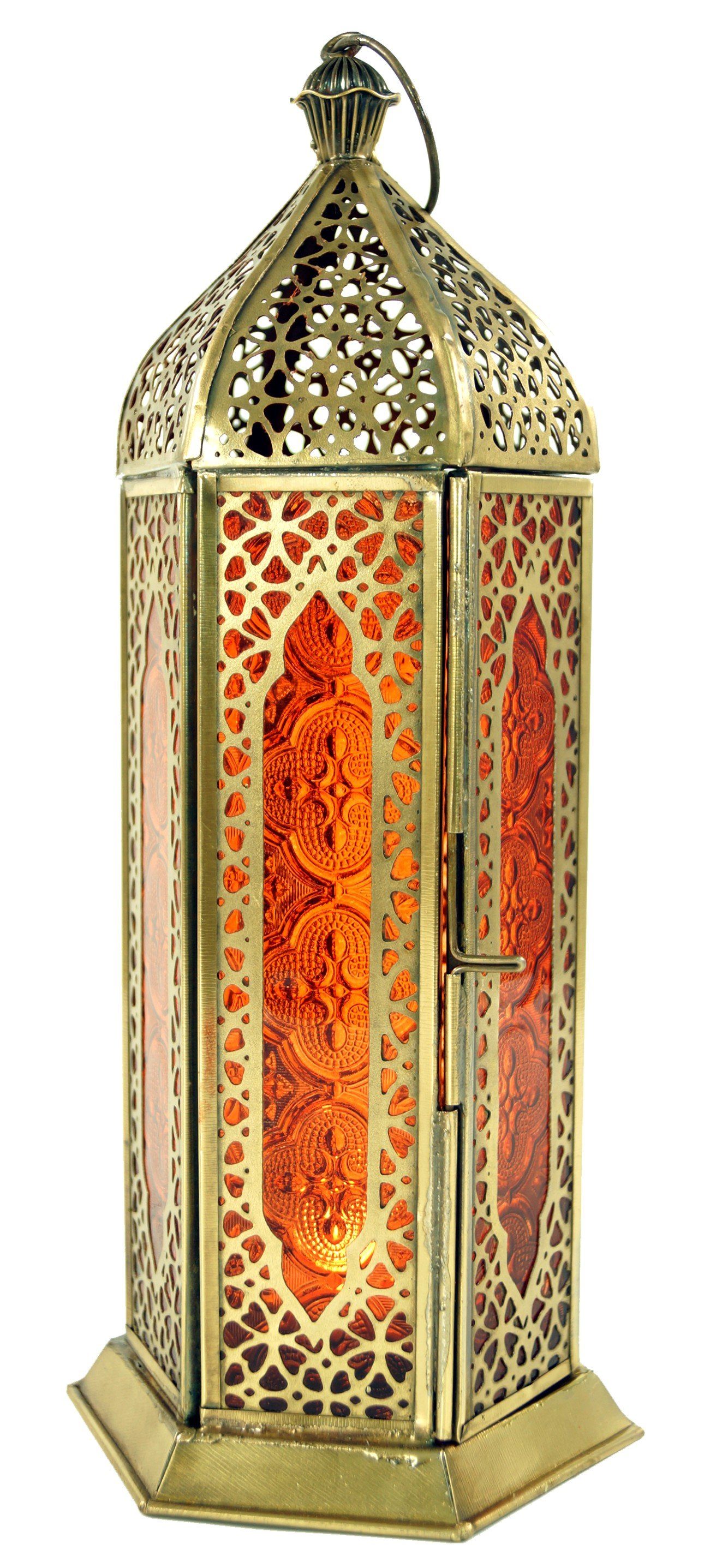 Guru-Shop Laterne Orientalische Metall/Glas Laterne in..