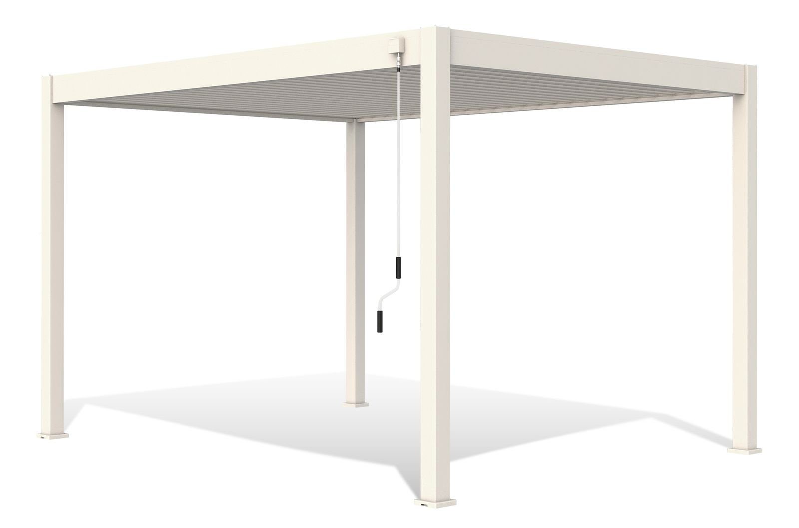 Weide Pergola Deluxe VollAlu Pavillon 3 x 4 M weiß Pergola