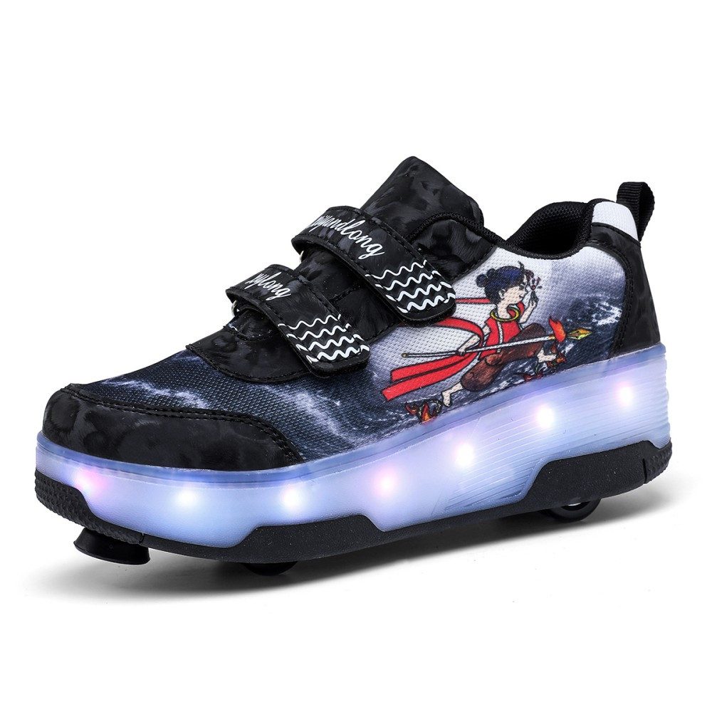 HUSK'SWARE Rollschuhe, (Vielseitige Anpassungsmöglichkeiten, strapazierfähig und langlebig, Komfortabel und atmungsaktiv, Coole LED-Beleuchtung), Rutschfeste und strapazierfähige Sohle