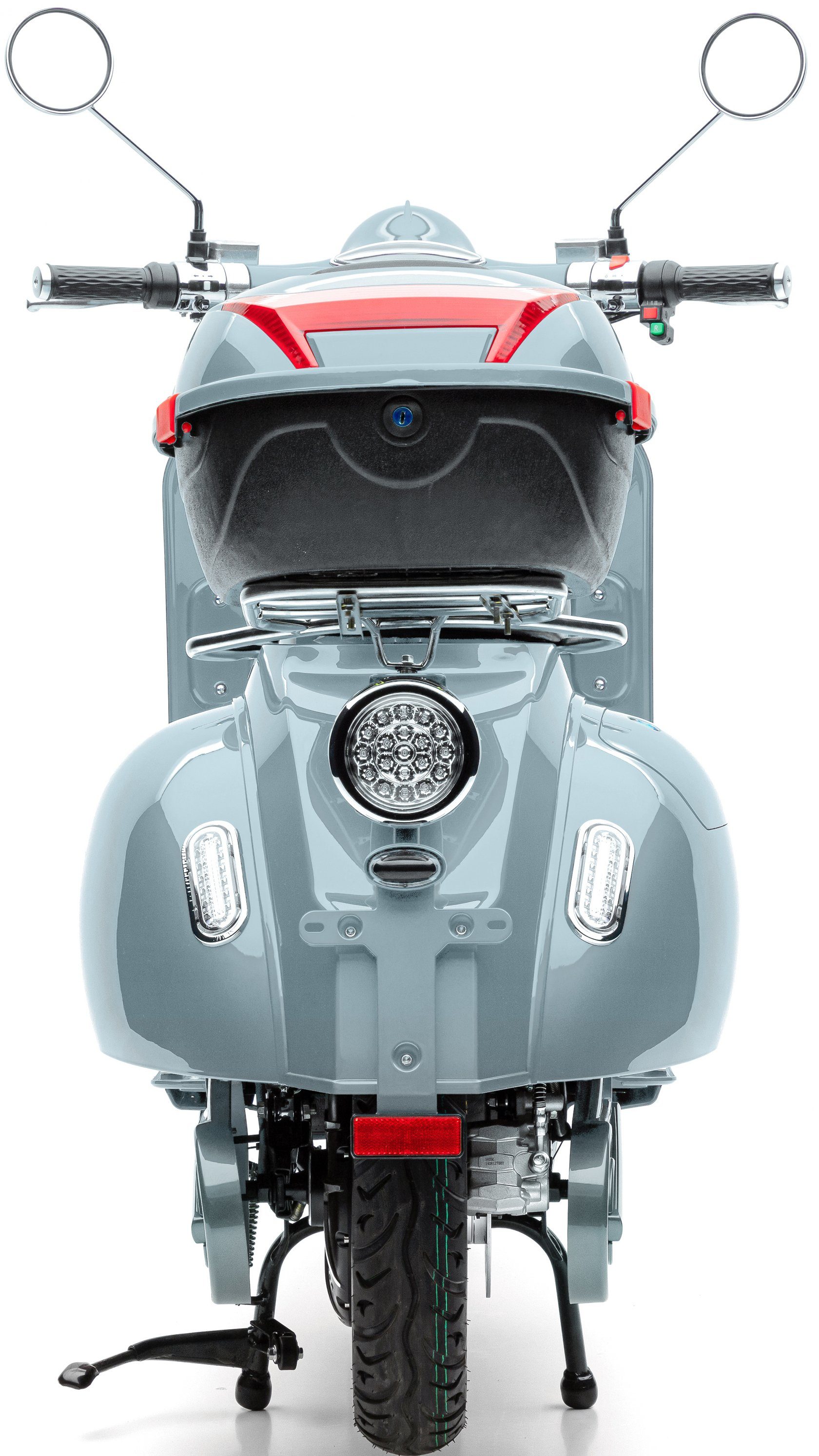 ECONELO E-Motorroller CLASSIC, 2000 45 Topcase;Alarmanlage km/h, grau W