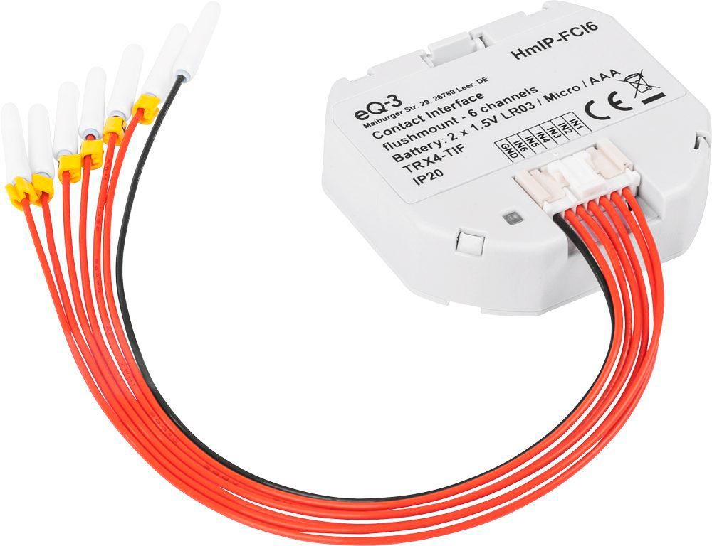 Homematic IP Kontakt-Schnittstelle Unterputz – 6-fach (153501A0) Smart-Home-Zubehör