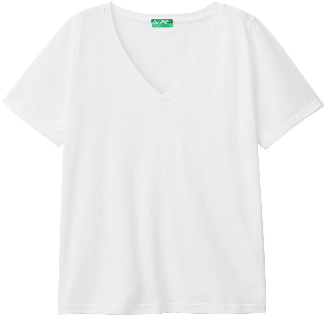 Benetton T-Shirt wollweiß Flammgarnjersey of aus Colors United