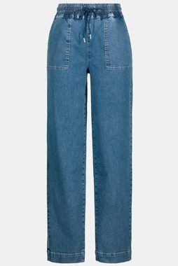 Gina Laura Regular-fit-Jeans Jeans weites Bein Elastikbund
