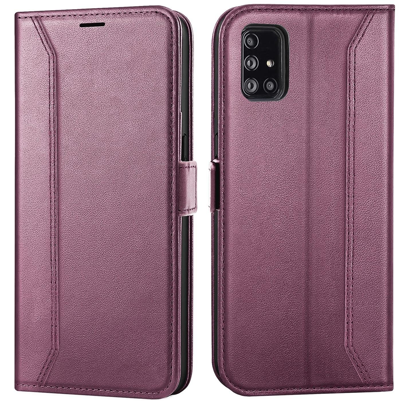 CoolGadget Handyhülle Wallet Klapptasche Cover Case für Samsung Galaxy A51 6,5 Zoll, Handy Tasche mit RFID Schutz Kartenfach Book Schutzhülle