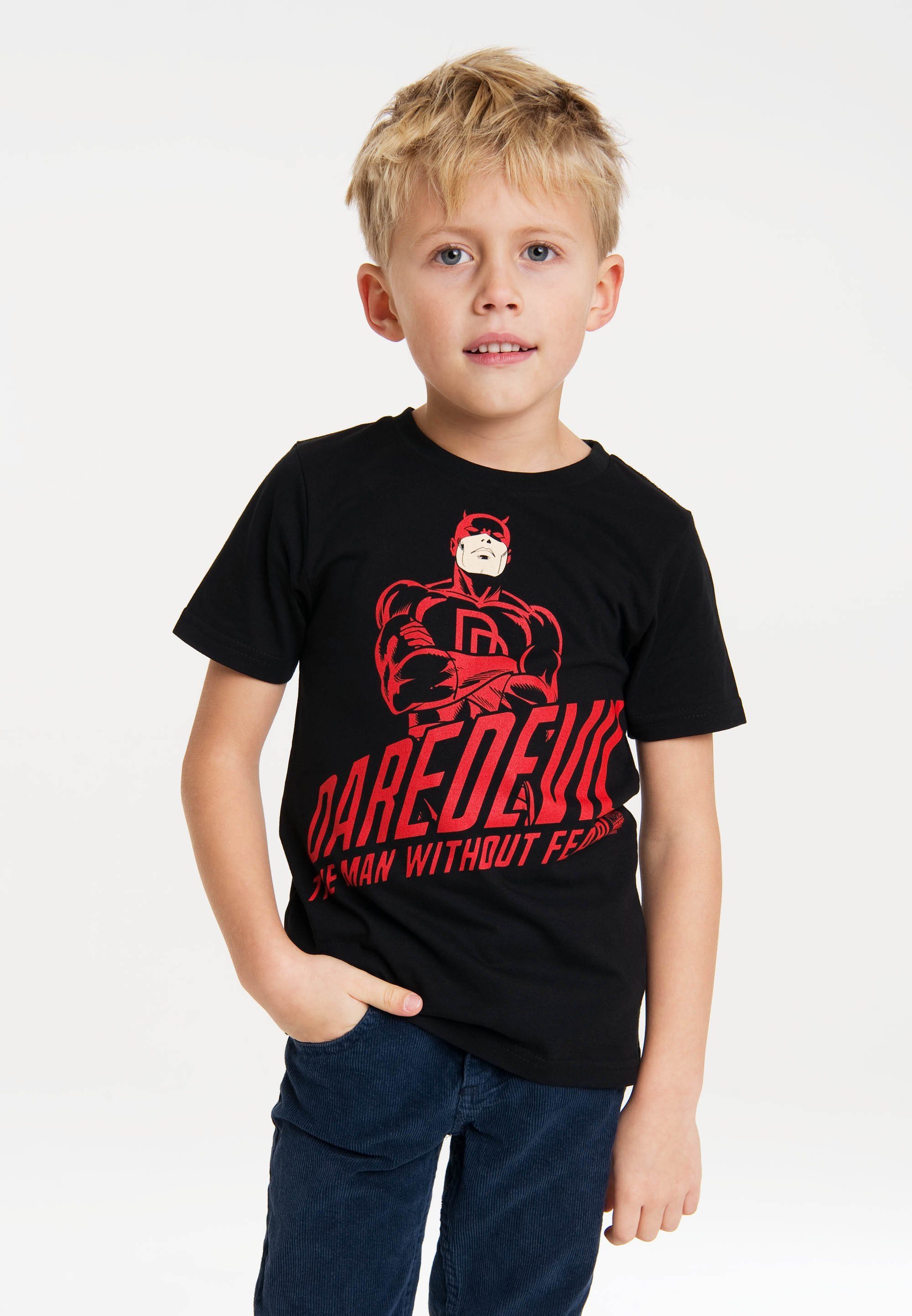 LOGOSHIRT T-Shirt Marvel - Daredevil - Man Without Fear mit coolem Daredevil-Print