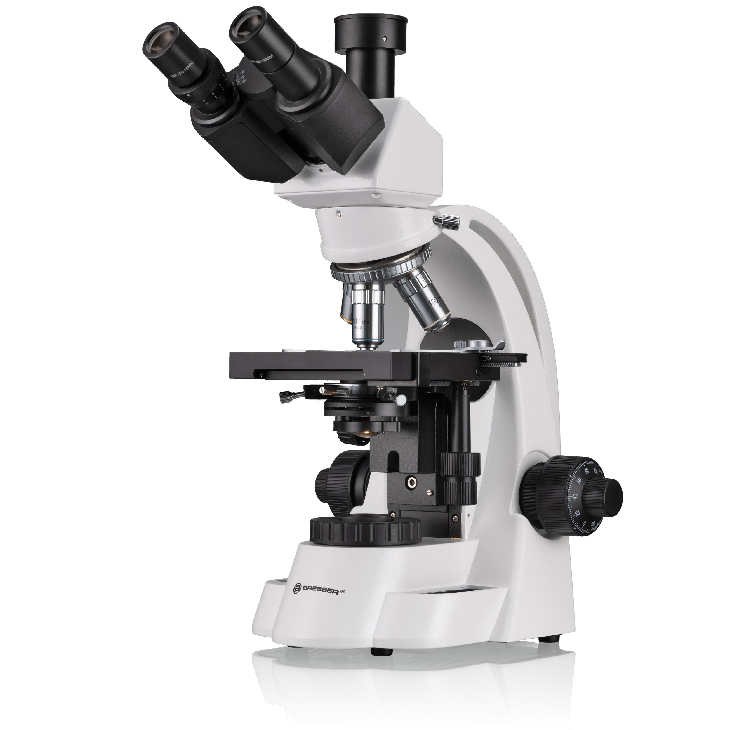 BRESSER Bioscience 40-1000x Trinokulares Auf- und Durchlichtmikroskop