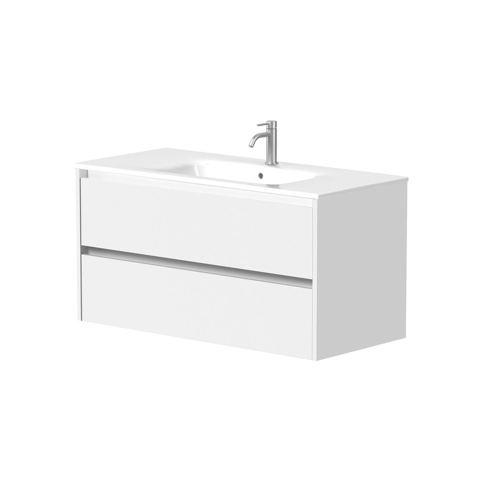 welltime Waschtisch City, Badmöbel, Badkommode, Badschrank, in verschiedenen Breiten (B/T/H: 81,5/46/51,5 cm), mit Soft-Close-Funktion, inklusive Waschbecken, FSC® zertifiziert