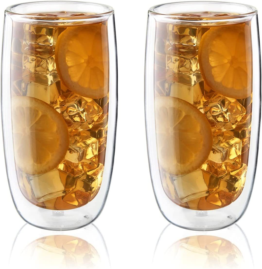 Longdrinkglas ZWILLING Sorrento Softdrinkglasset, 475 ml / 2-tlg hochwertiges Borosilikatglas, 2-tlg., Borosilikatglas