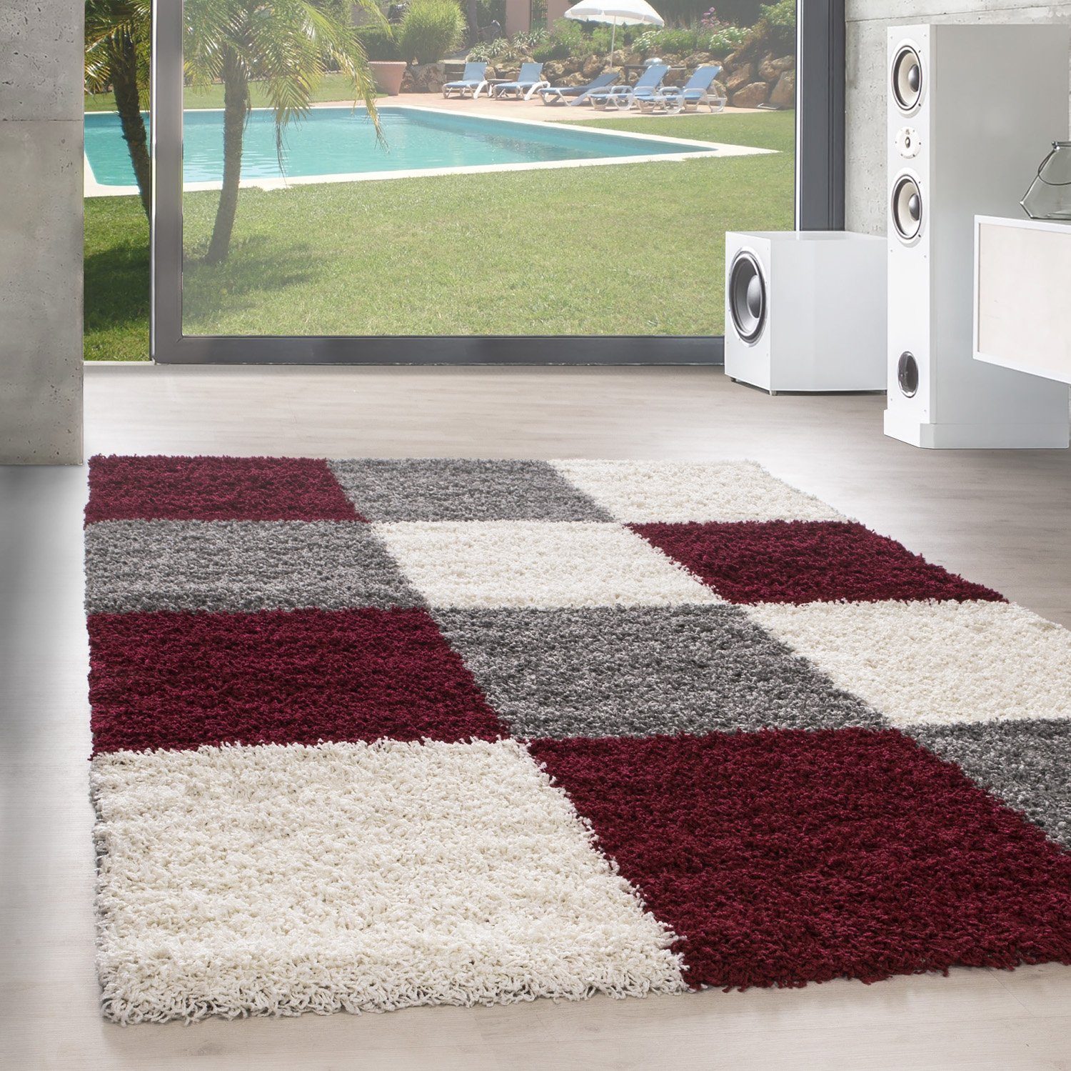 SIMPEX24 Teppich Kariert Design, Läufer, Höhe: günstig online kaufen