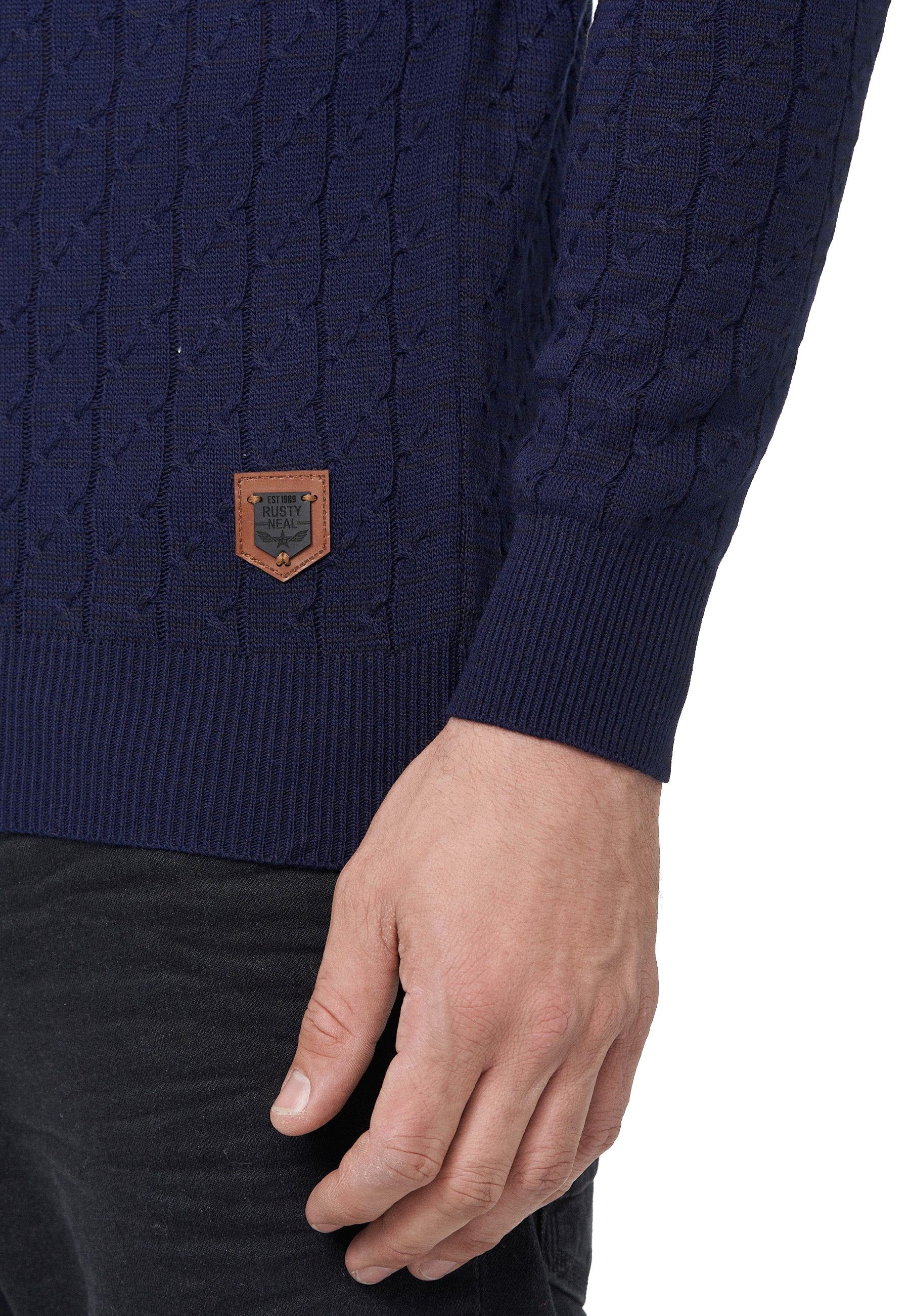 Rusty Neal Strickpullover mit trendigem Stehkragen