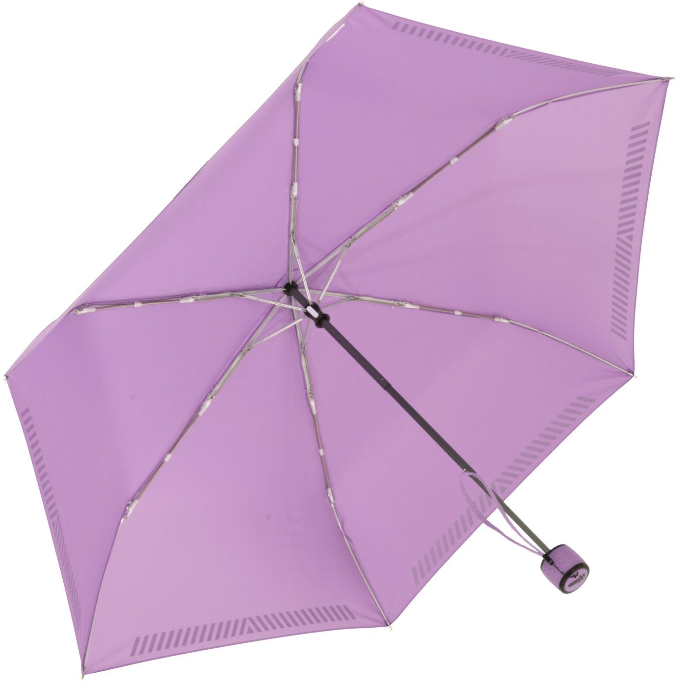 iX-brella Taschenregenschirm berry-light leicht, reflektierend Reflex Kinderschirm extra Safety Mini
