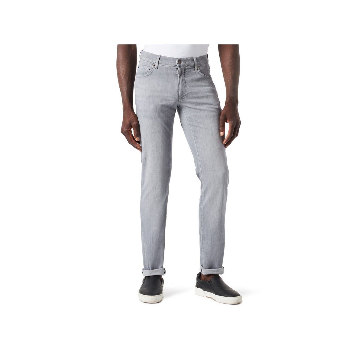 Brax 5-Pocket-Jeans silber (1-tlg), Modisch und modern
