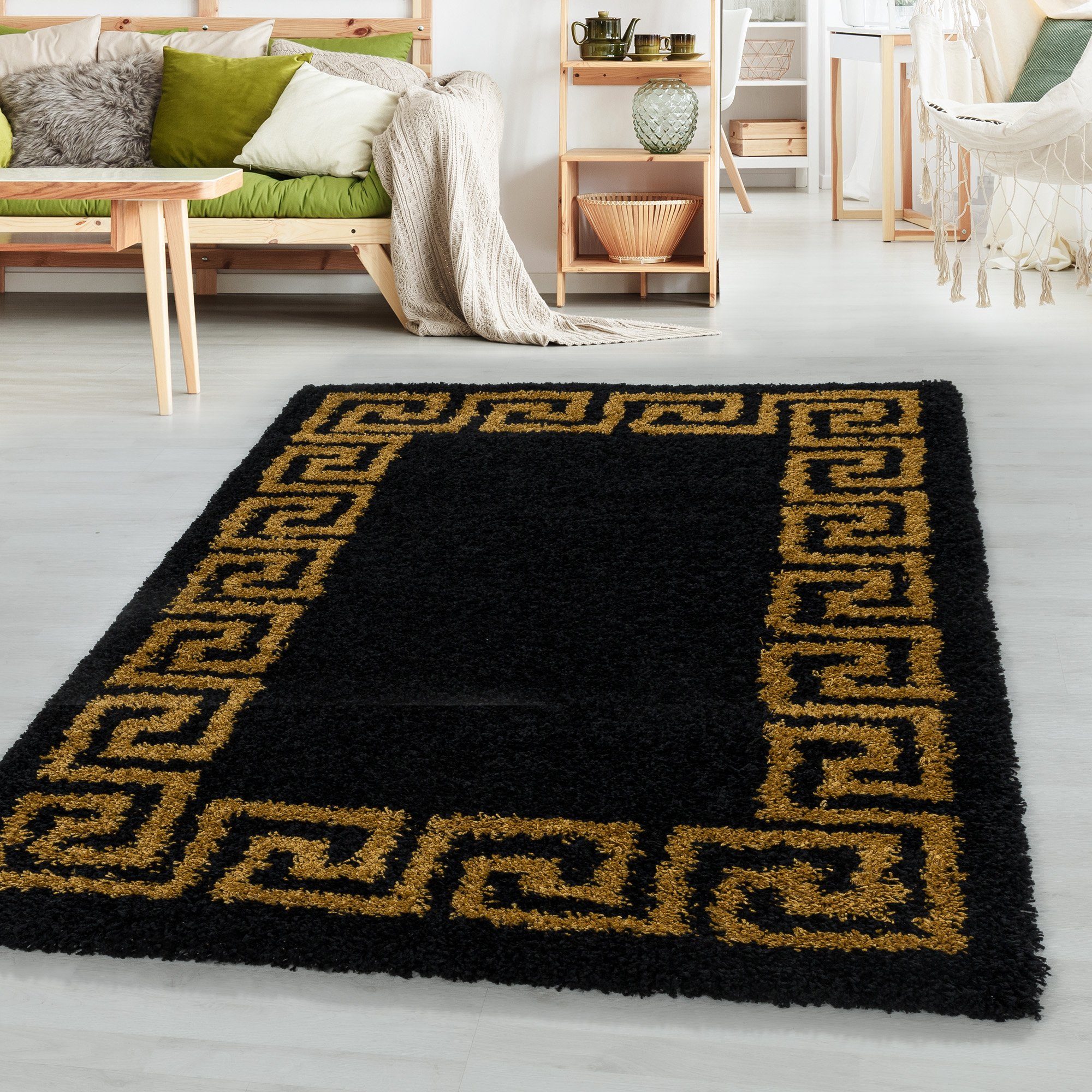 Teppich Mäander-Design, SIMPEX24, Läufer, Höhe: 30 mm, Teppich Wohnzimmer Mäander-Design verschidene farben und größen