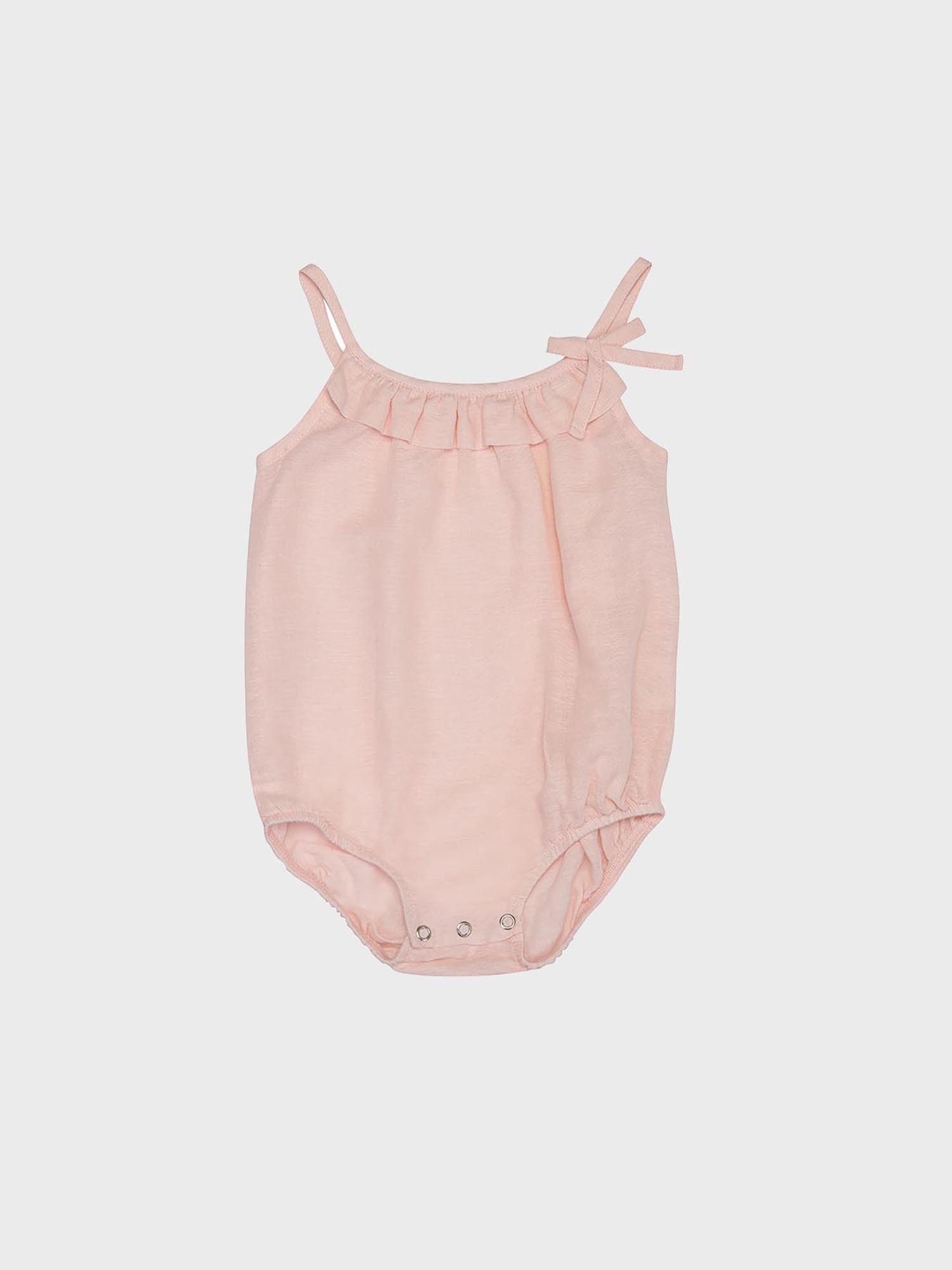 Kurzarmbody Leichter Baby Body mit Rüschen, Bio-Baumwolle Hanf