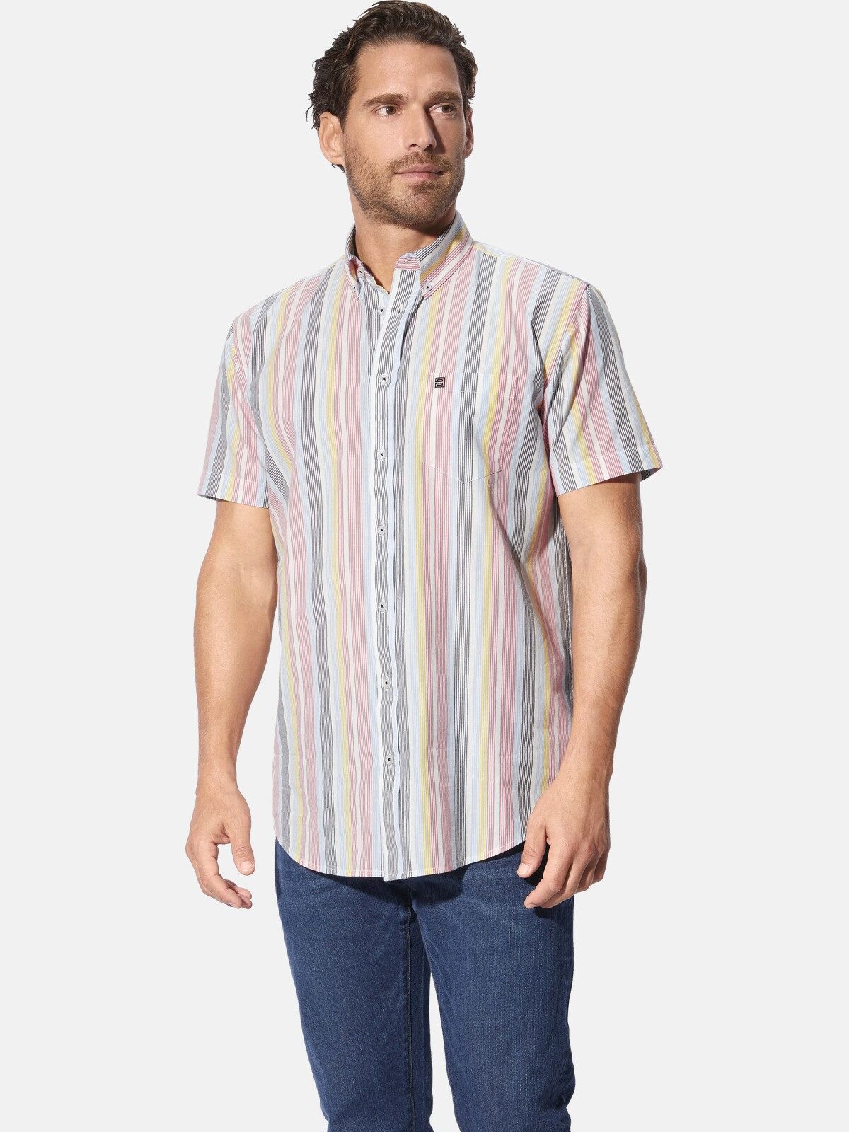 Babista Kurzarmhemd ELVARIN mit gestreiftem Design