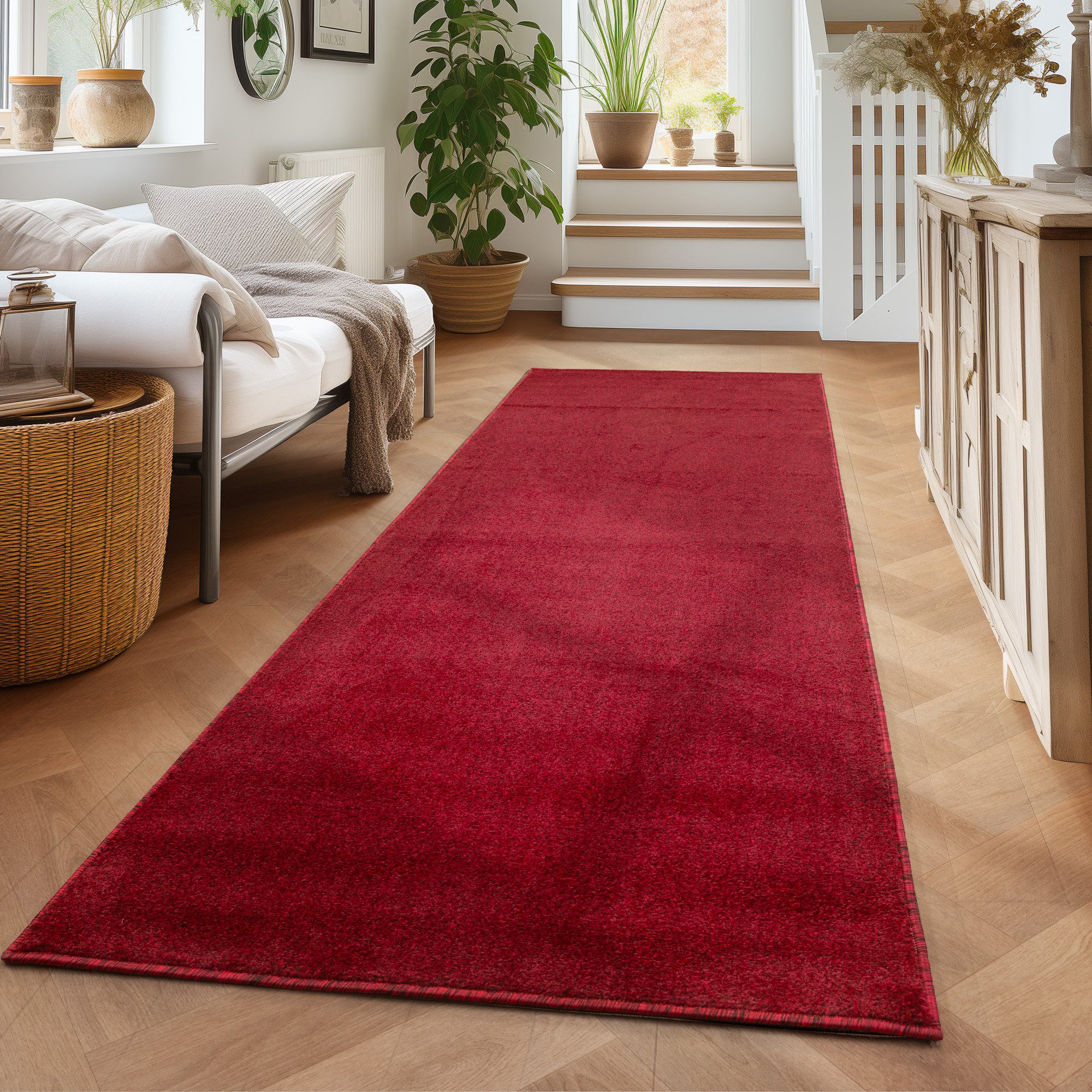 Carpettex Veloursteppich Unicolor - Einfarbig, Läufer, günstig online kaufen