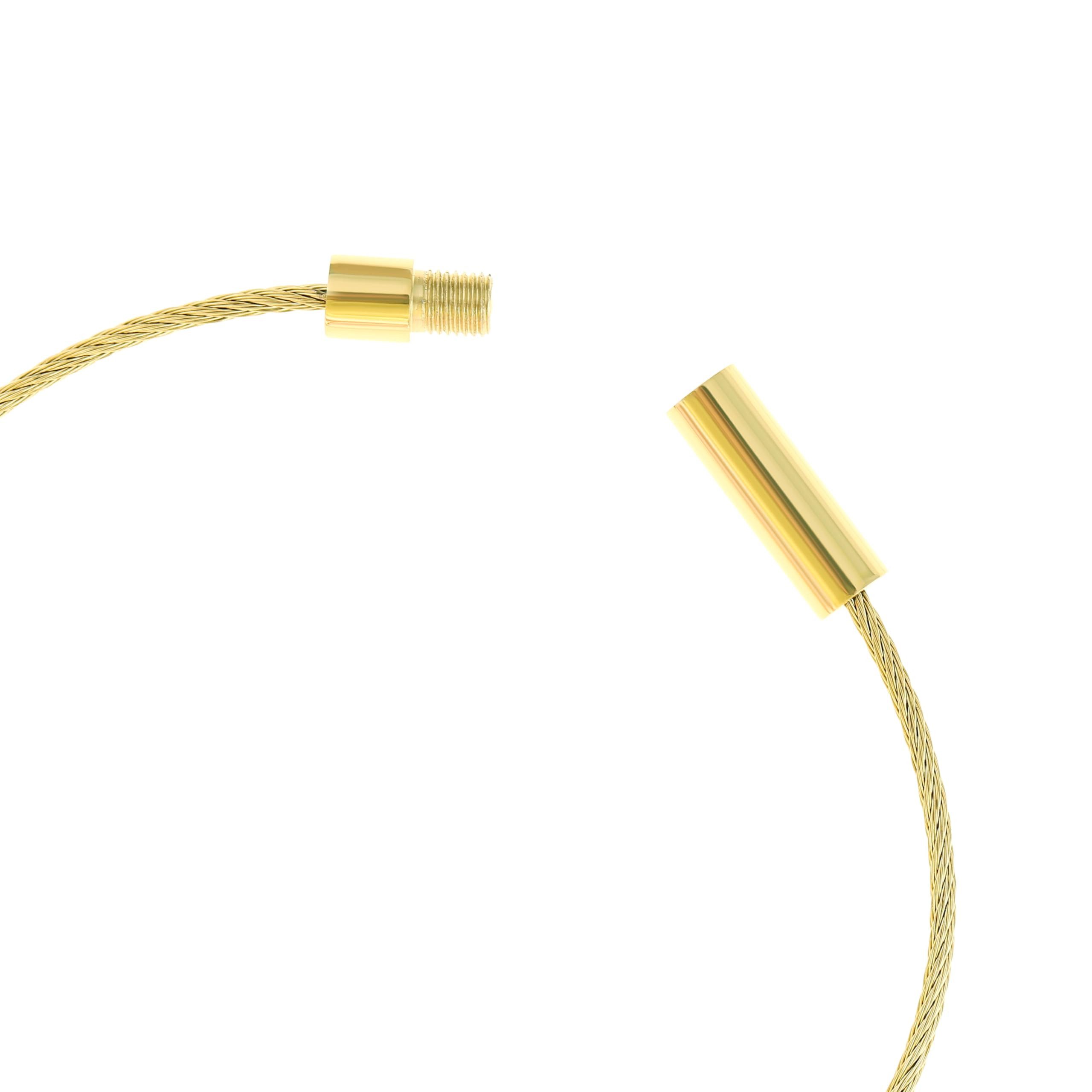 Made by Nami Armband Drahtseil Armband für Herren mit Drehverschluss, Schmuck für Männer - Wasserfest
