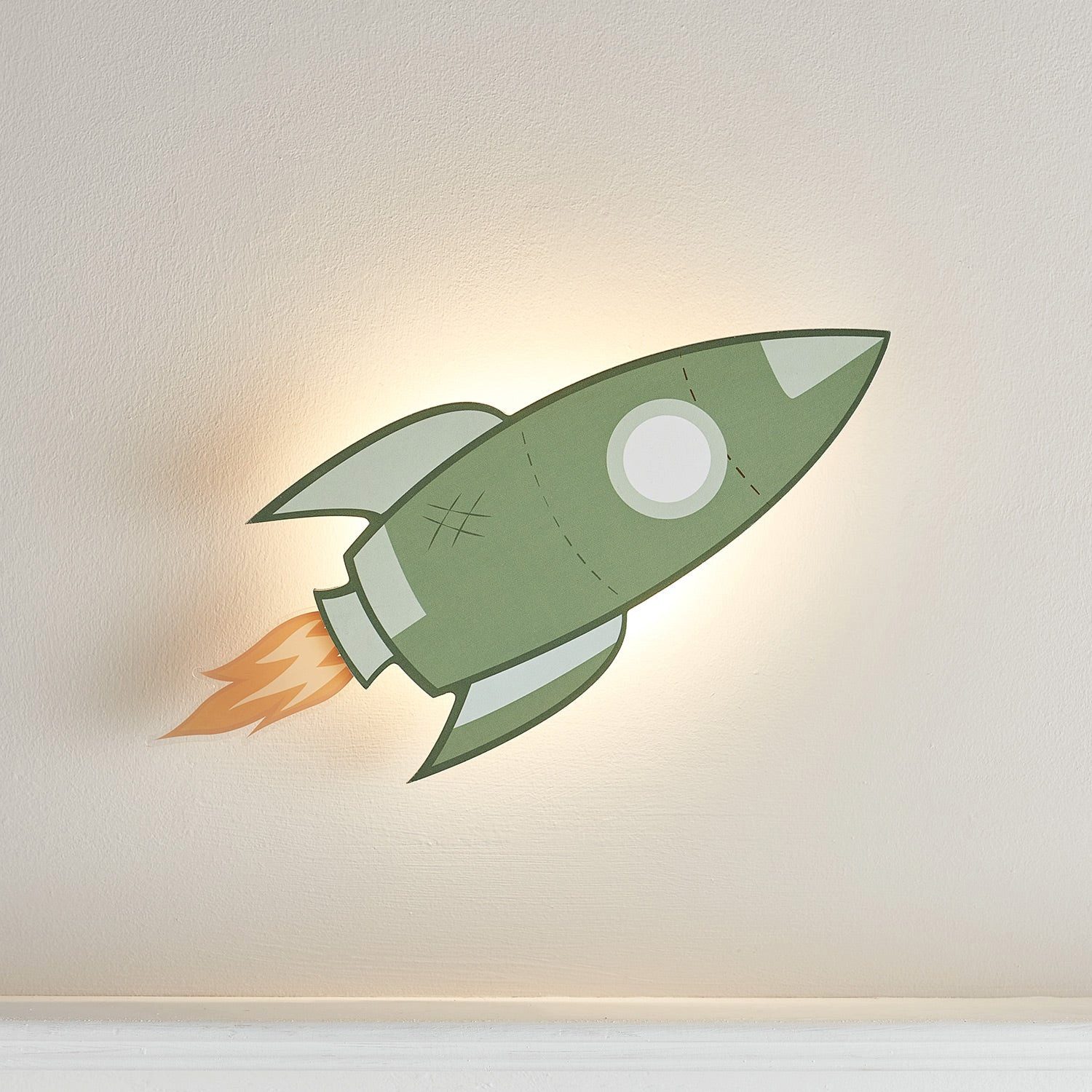Lights4fun LED Wandleuchte Raketen Wandlampe Kinderzimmer – Bild 2 von 4
