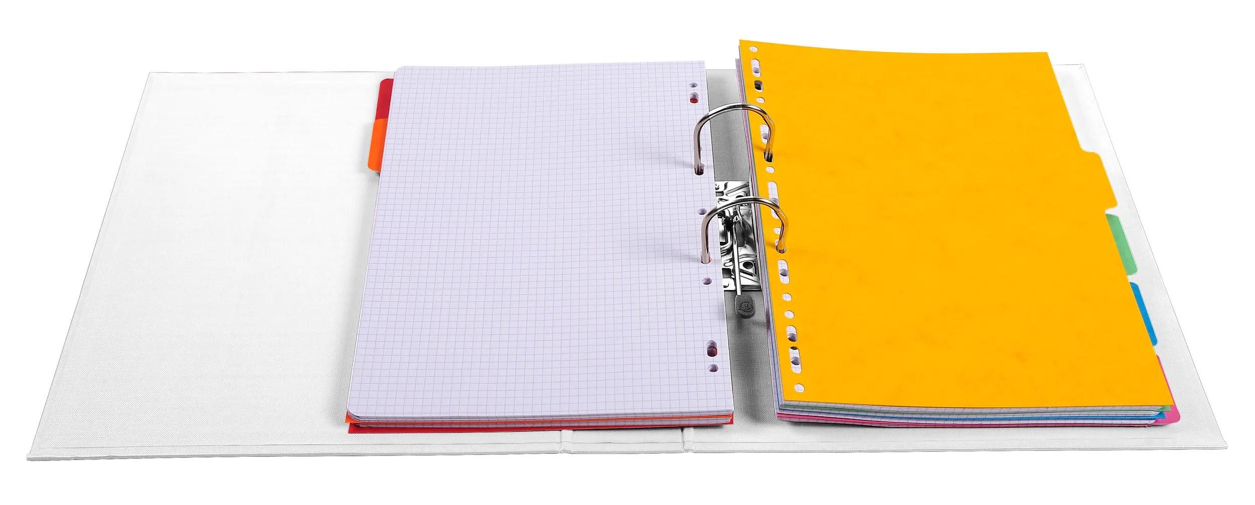 EXACOMPTA Aktenordner 10x Ordner Prem'Touch PVC, Rücken 70mm, 32x29cm A4 Maxi, Weiß, 53748E, Ordner Kunststoff