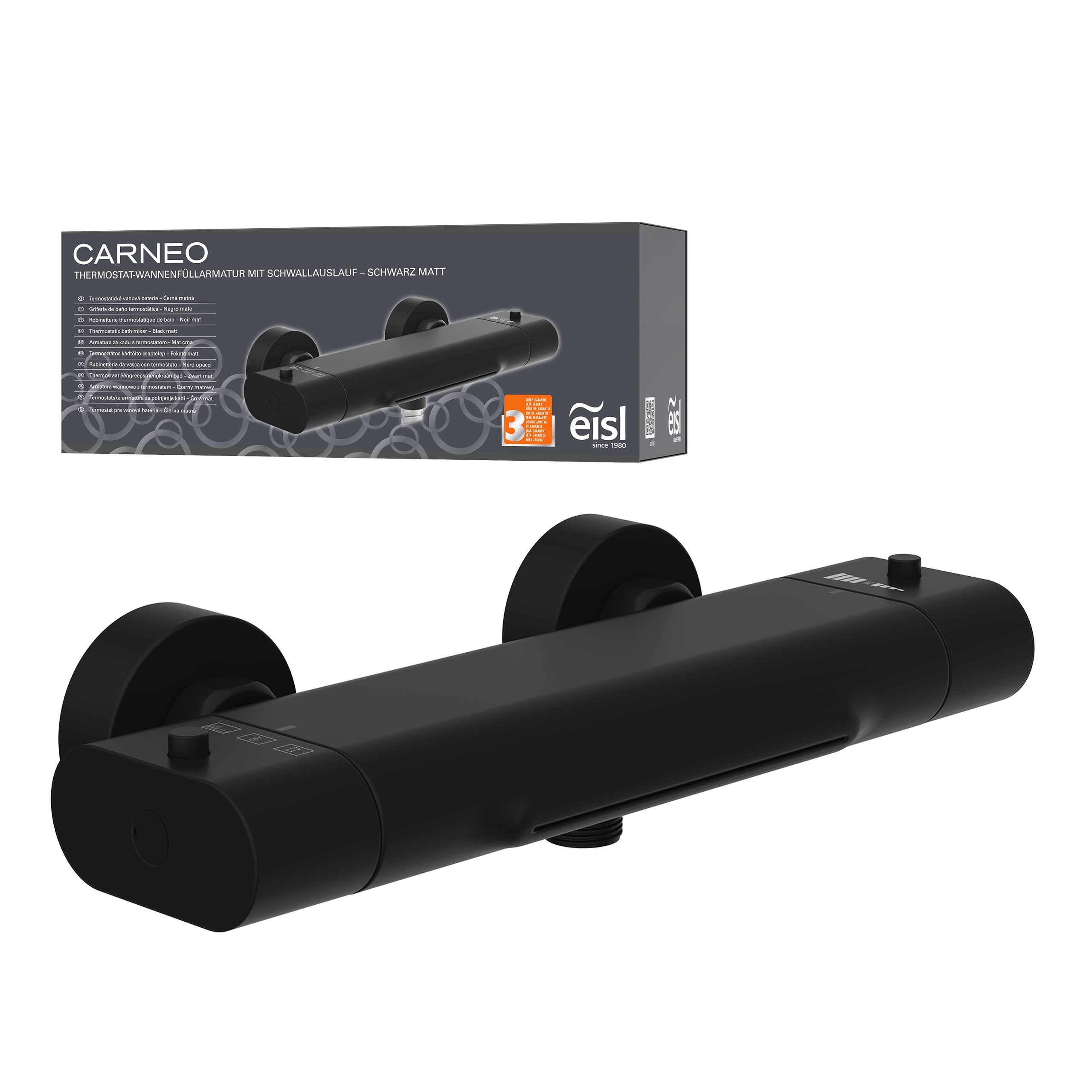Eisl Wannenthermostat CARNEO Schwallauslauf, Eco-Stopp-Funktion, Sicherheitssperre