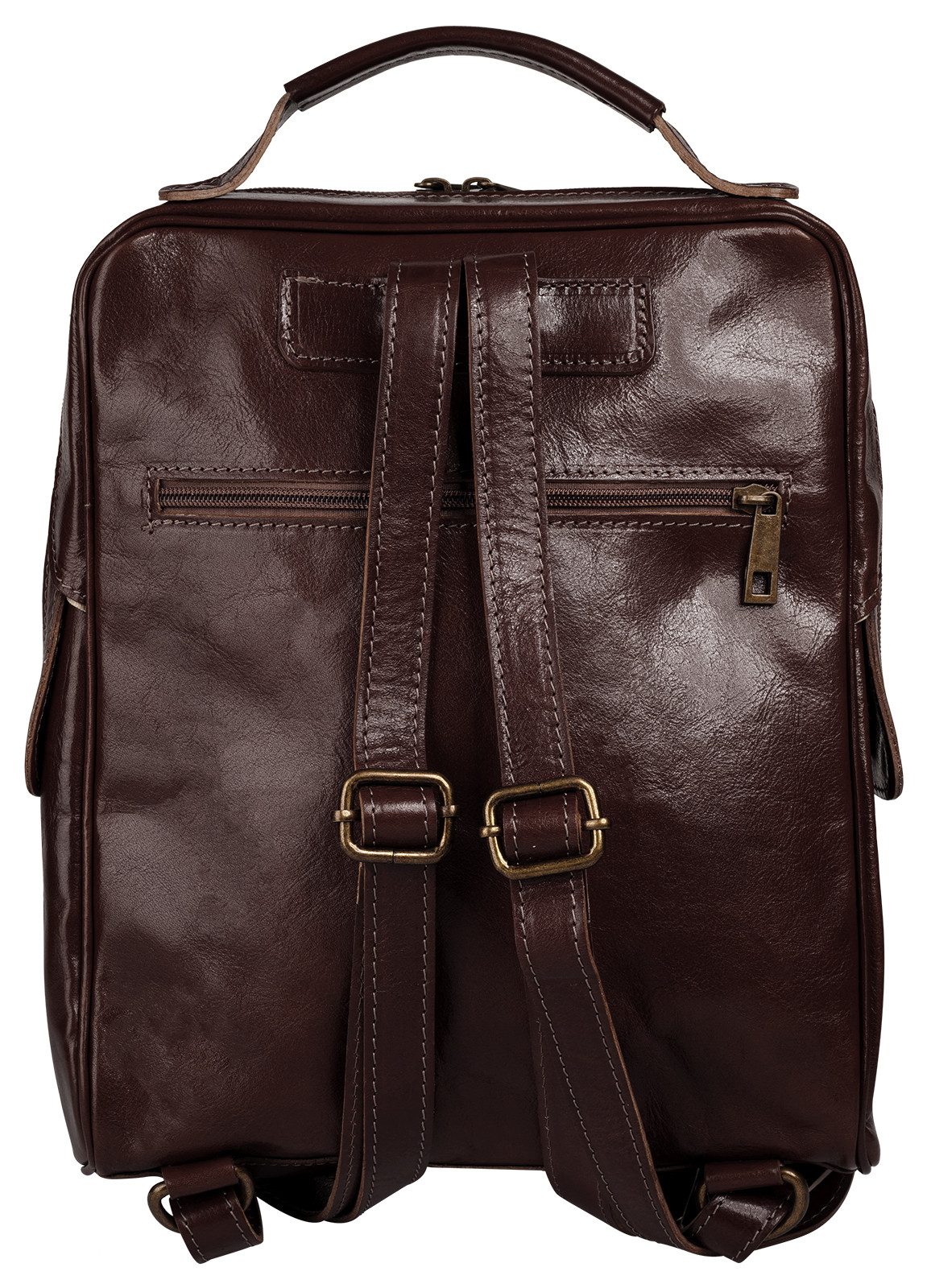 Piké Cityrucksack, echt Leder, Made in Italy