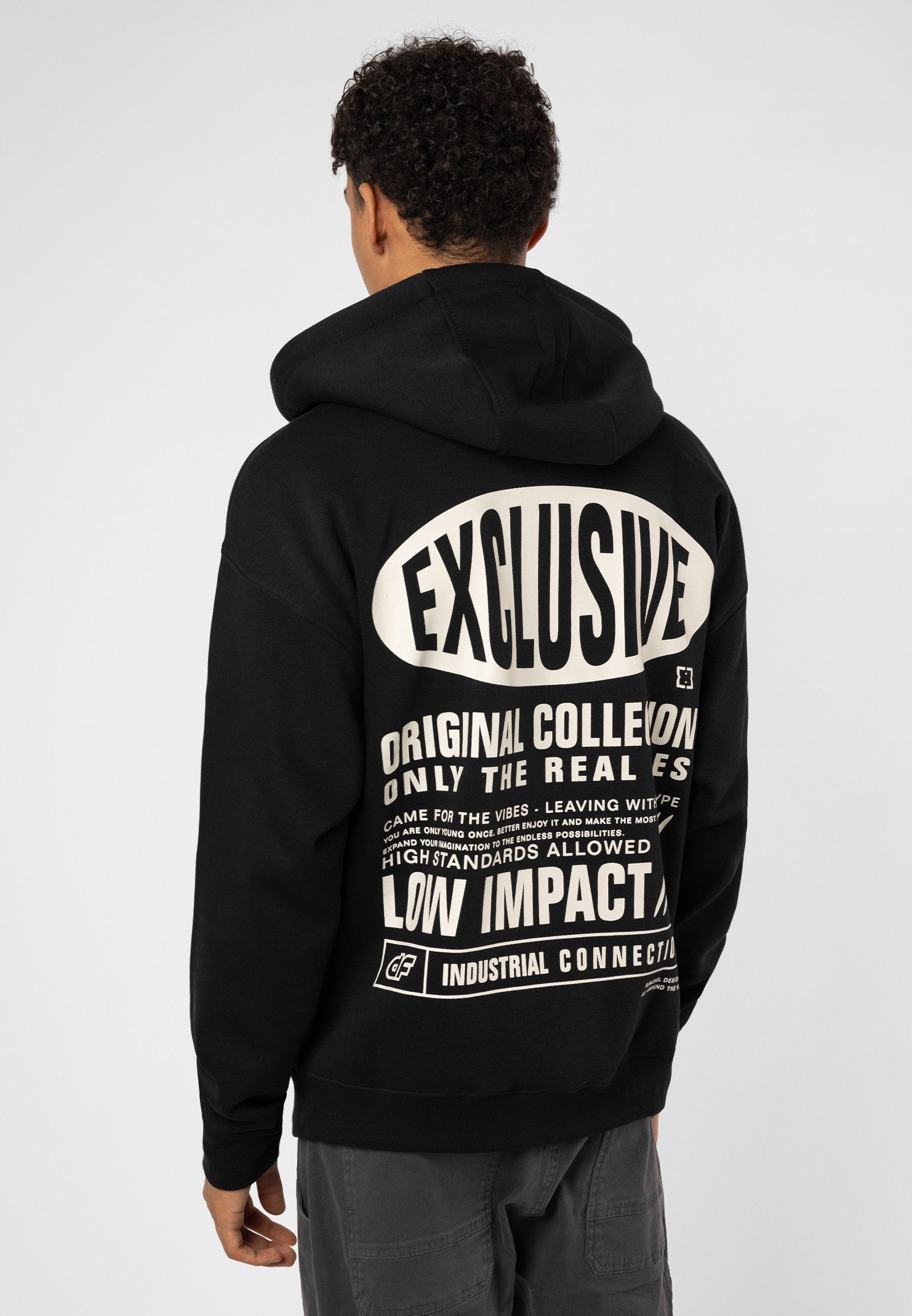 SUBLEVEL Kapuzensweatjacke Sweatjacke Backprint Hoodie, Kapuzenpullover, günstig online kaufen