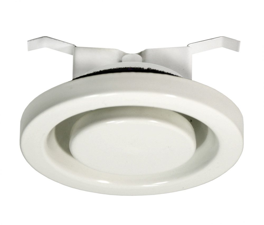 Häusler Onlinehandel GmbH Lüftungsgitter Abluftventil LG - 125 AEE W Weiss DN 125 Deckenlüfter, gewünschter Luftdurchlass wird durch drehen eingestellt