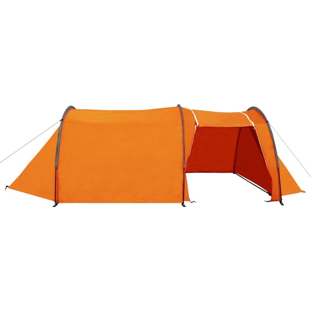 und Familienzelt vidaXL 4 Personen Kuppelzelt Campingzelt Grau Orange Wurfzelt