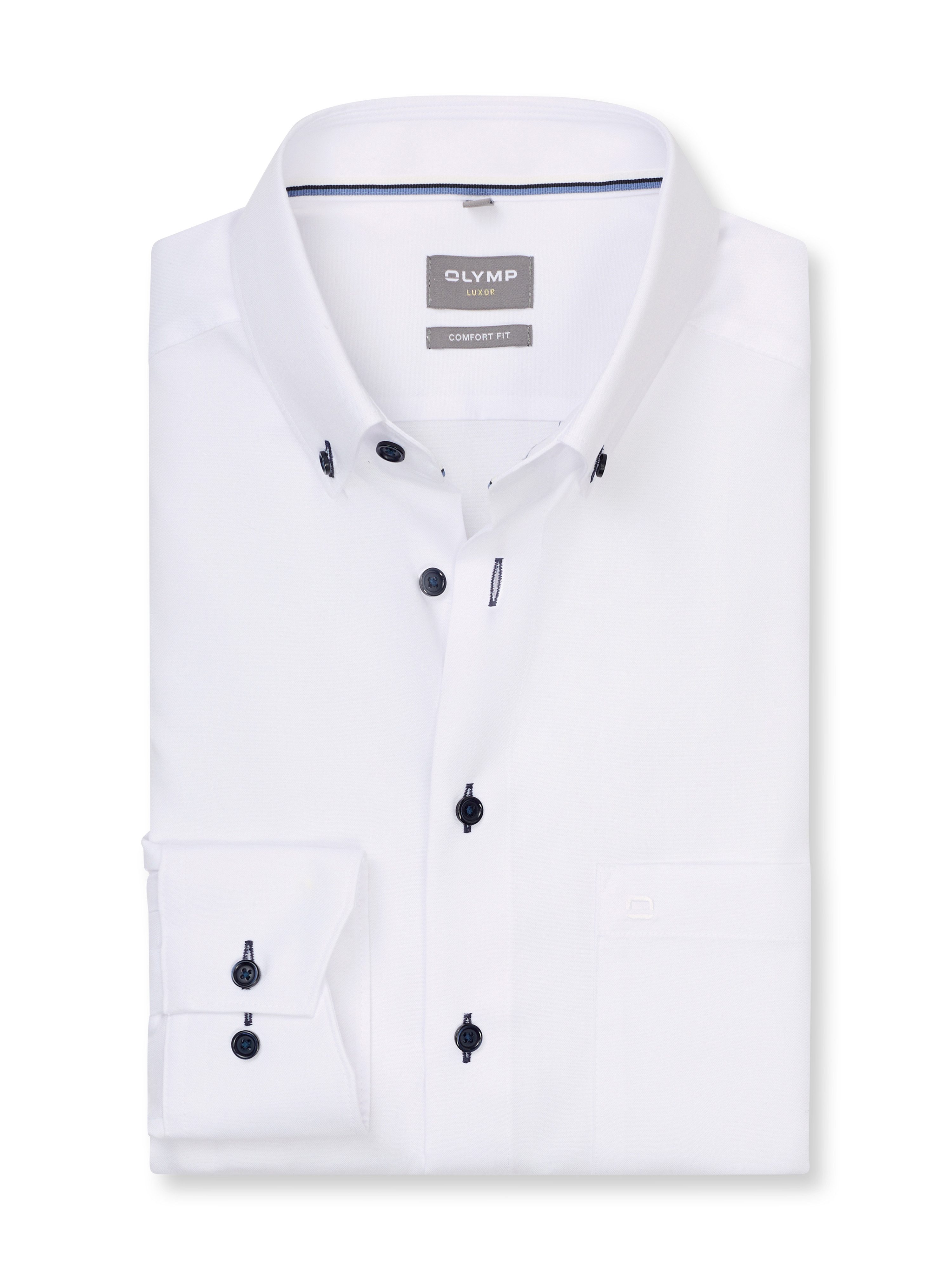 OLYMP Langarmhemd Luxor Businesshemd, comfort fit, Button-down-Kragen
