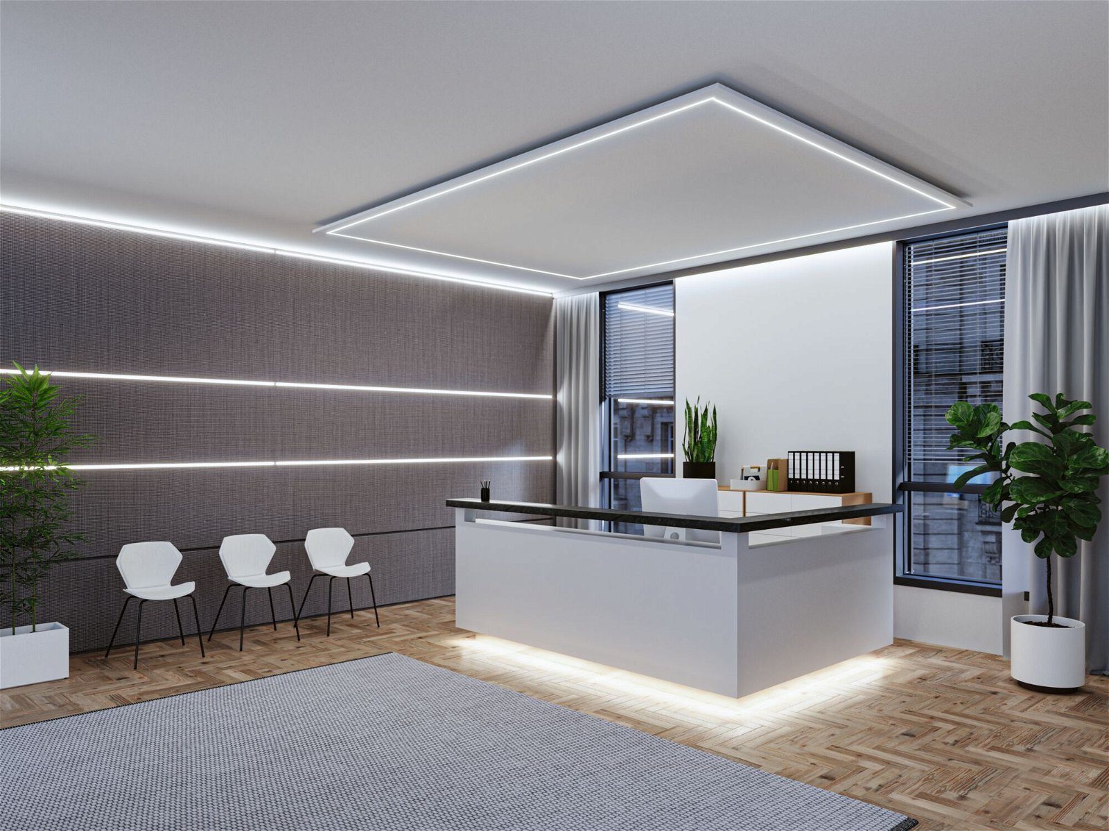 Paulmann LED-Streifen MaxLED 1000 Basis Set Daylight, 230/24V silber Kunststoff, 1-flammig, Full-Line COB 6500K