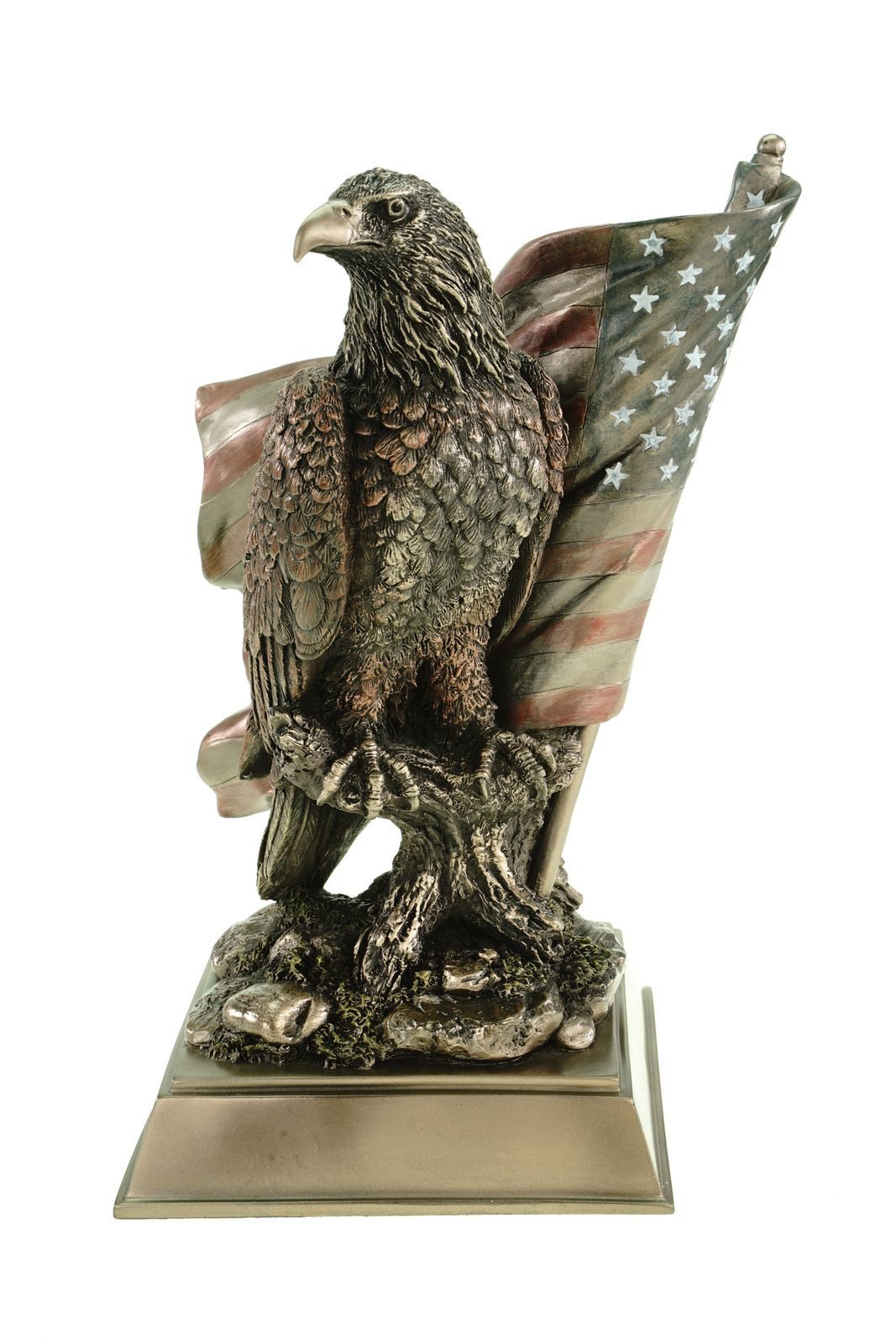 Vogler Dekofigur Weißkopfseeadler + US Flagge Adler Freiheitsstatue Statue of Liberty