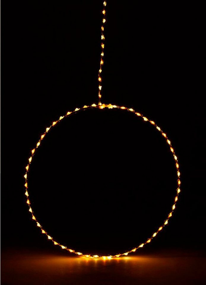 my home LED Dekolicht LED Ring Linh, Ø ca. 28 cm, Ein-/Ausschalter, LED  fest integriert, Neutralweiß, Weihanchtsdeko mit 108 LEDs, inkl. Travo