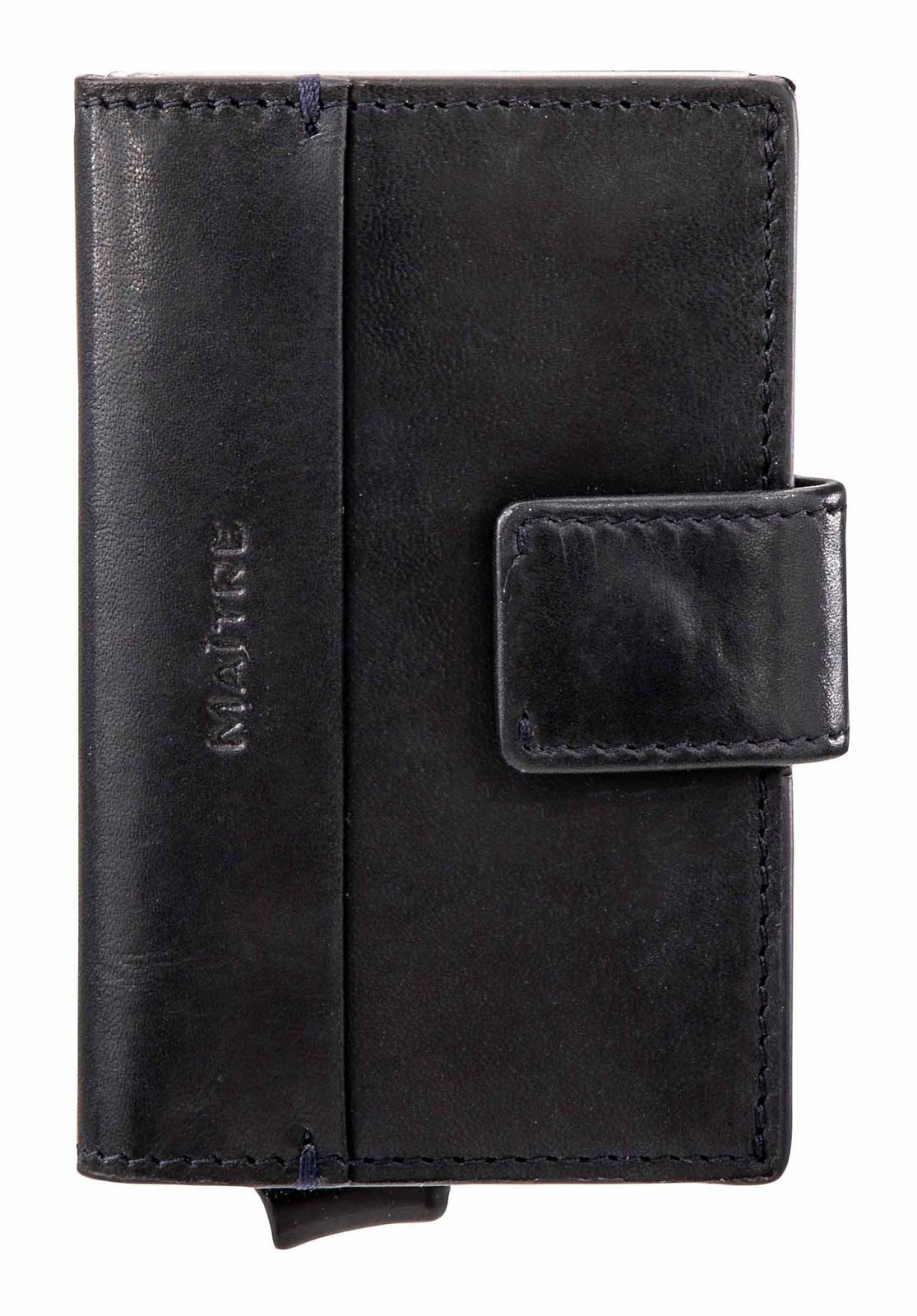 Maître Kartenetui C-Two E-Cage sv8, aus echtem Leder mit RFID-Blocker Schutz