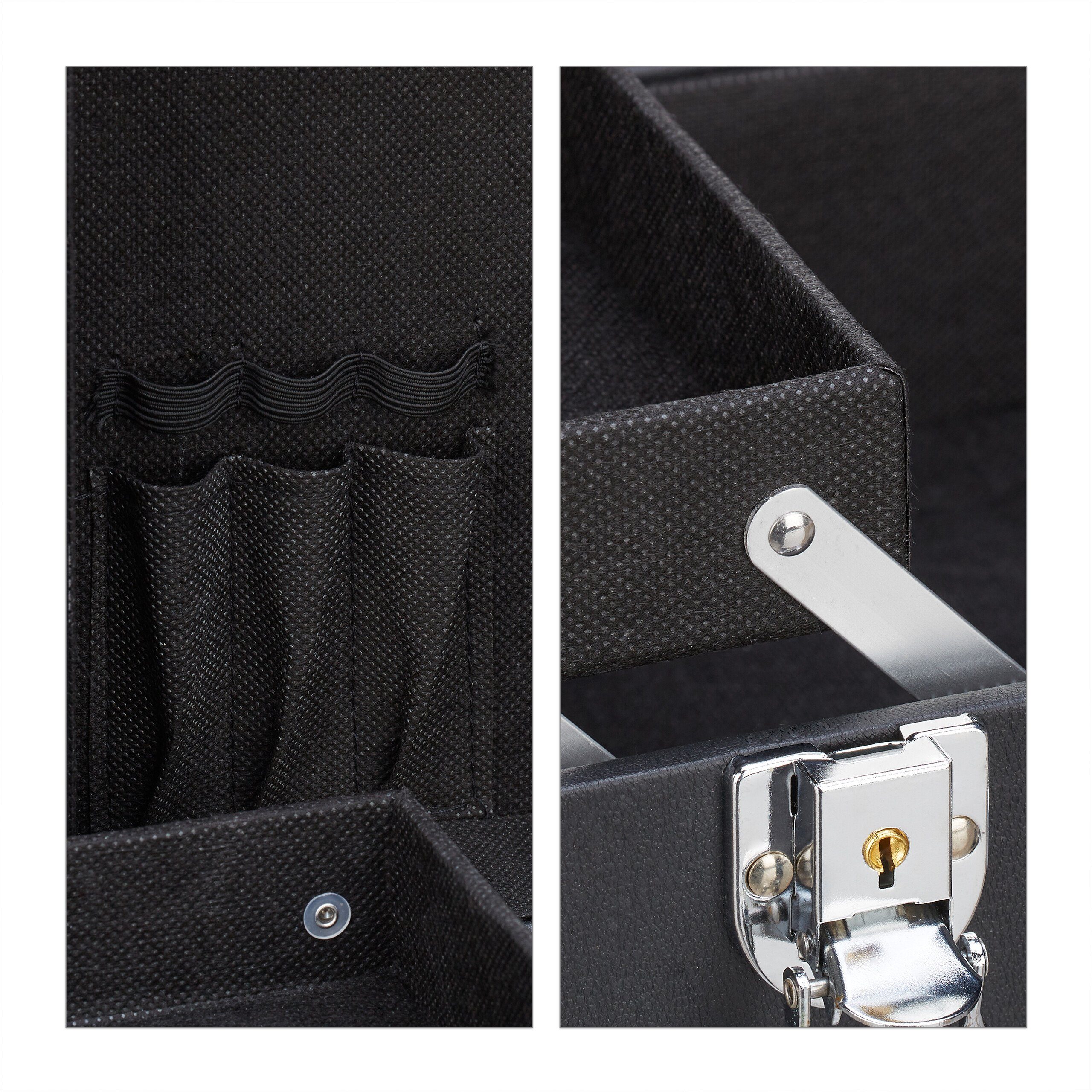 relaxdays Kosmetikkoffer mit Spiegel