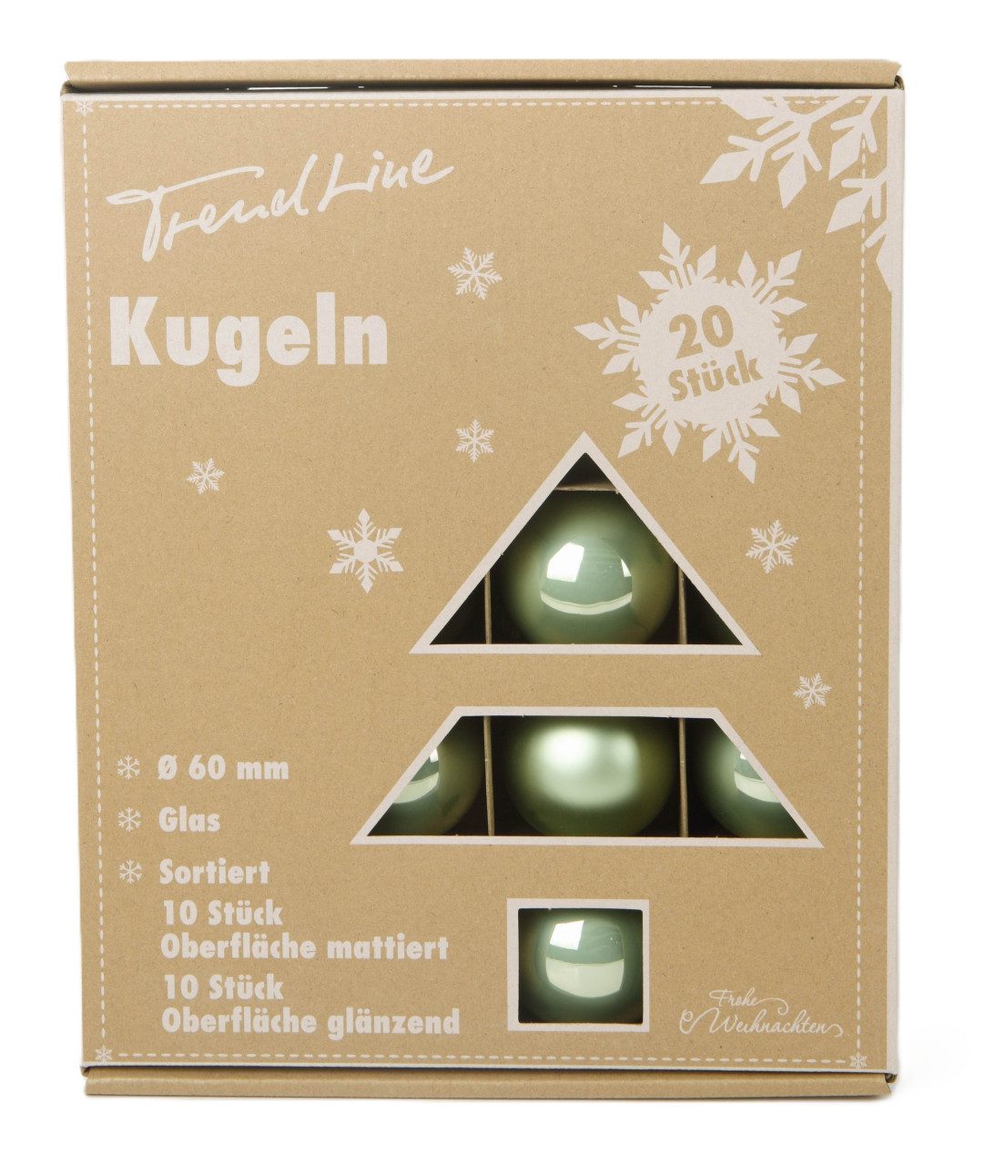 Weihnachtsbaumkugel TrendLine Weihnachtskugeln aus Glas Ø 6 cm light