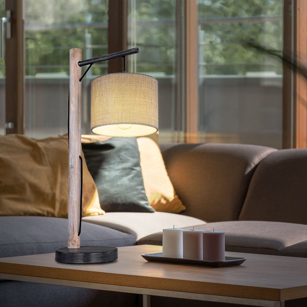 Natur-Holz etc-shop Stehlampe nicht Holz Tischleuchte, Beleuchtung Leuchte Leuchtmittel inklusive, Schreibtischlampe