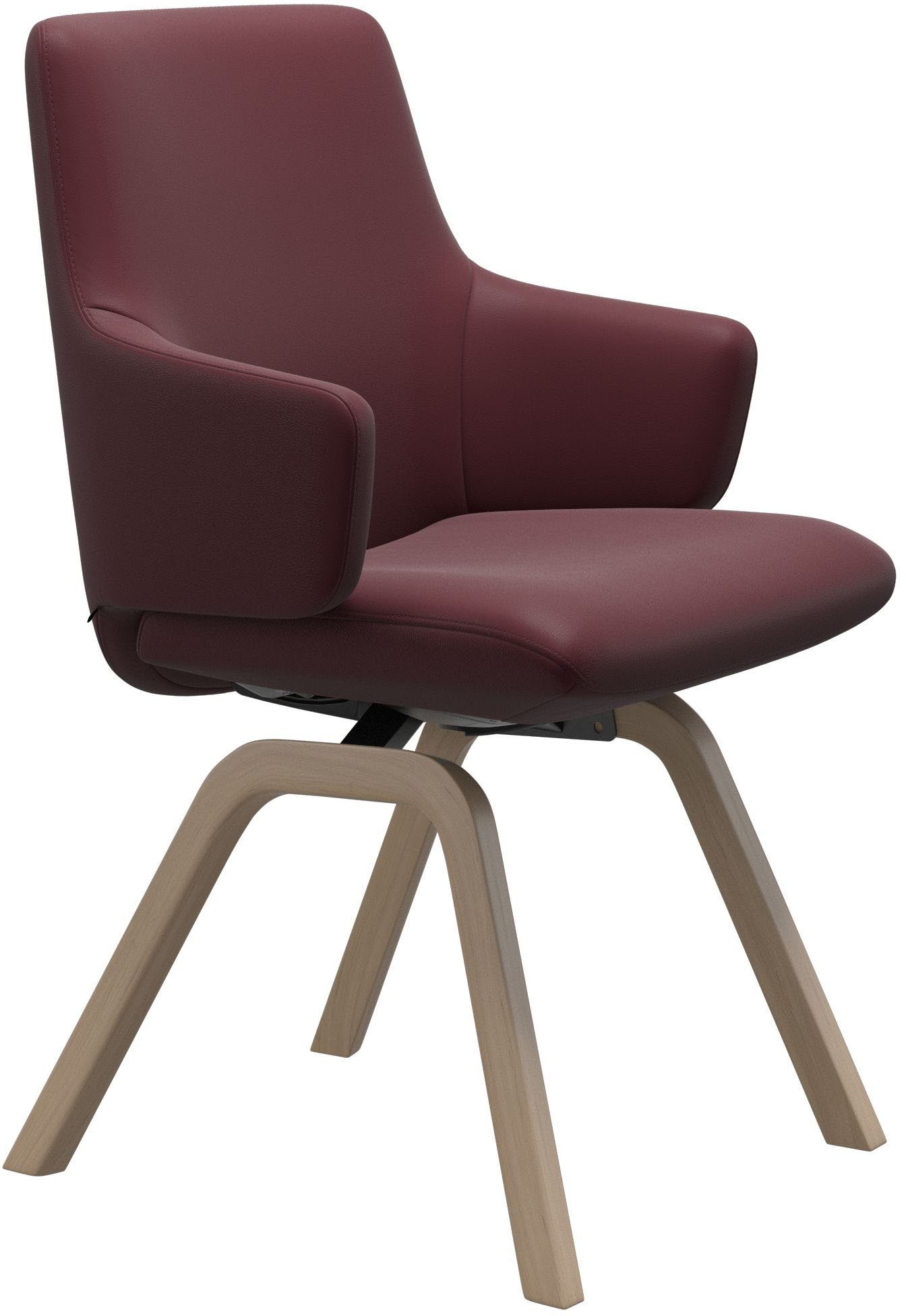 Stressless® Polsterstuhl Laurel, Low Back mit Armlehne, Größe L, mit schräggestellten Beinen in Eiche