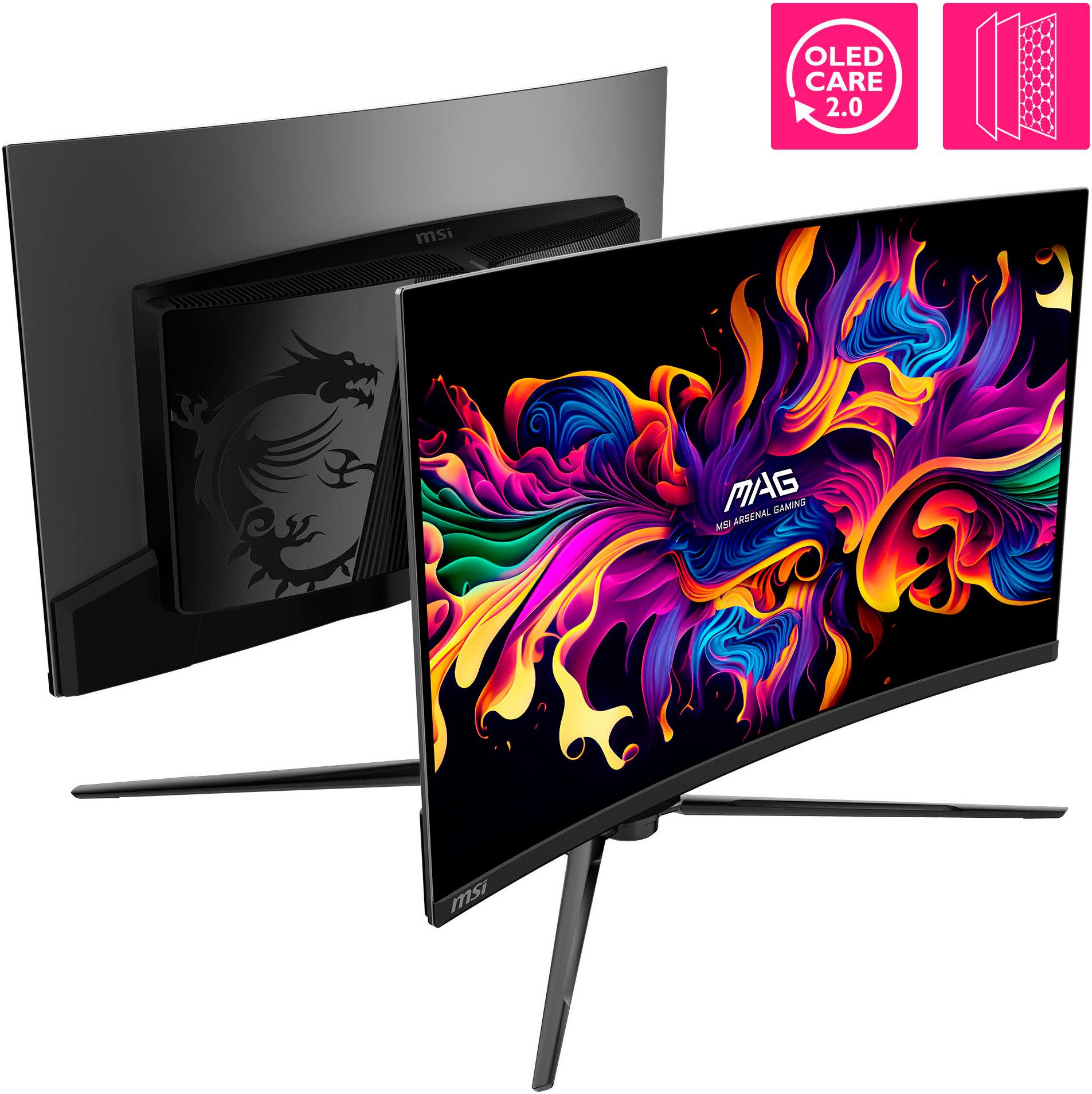 MSI MPG 321CURX QD-OLED Curved-Gaming-OLED-Monitor (80 cm/32 ", 3840 x 2160 px, 4K Ultra HD, 0,03 ms Reaktionszeit, 240 Hz, QD-OLED)