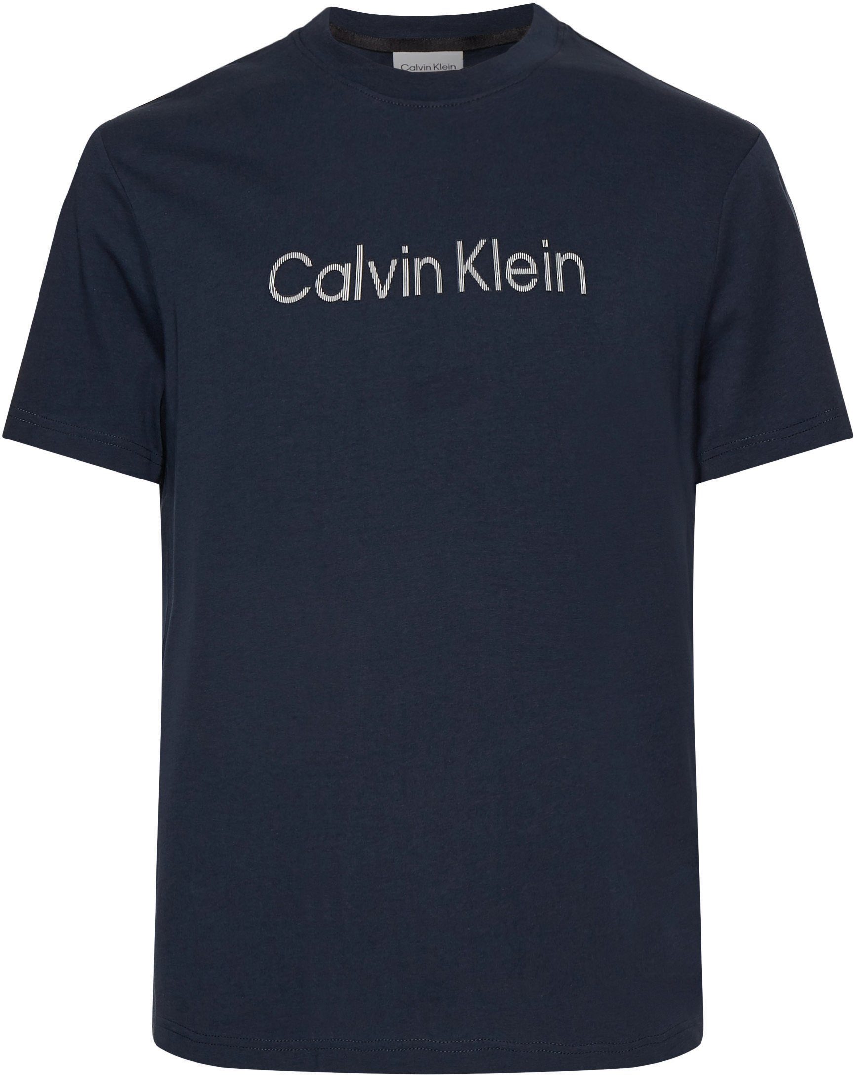 LOGO Calvin Klein T-Shirt navy STRIPED calvin RAISED