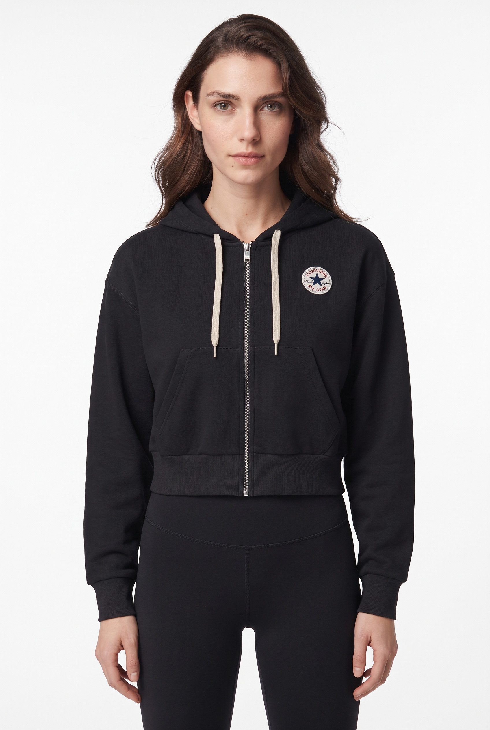 Converse Kapuzensweatjacke SIGNATURE FULL-ZIP mit Full-Zip, aus Baumwolle und Polyester, in den Größen XS bis XXL