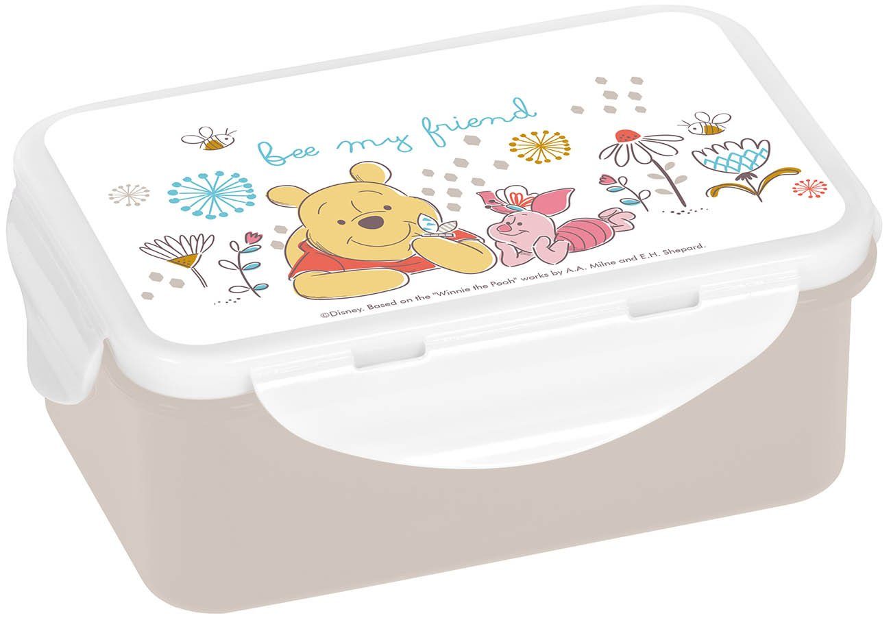 Geda Labels GmbH Lunchbox Winnie Pooh bee my friend, PP, Grau, 16x10,5x6,5cm, spülmaschinengeeignet