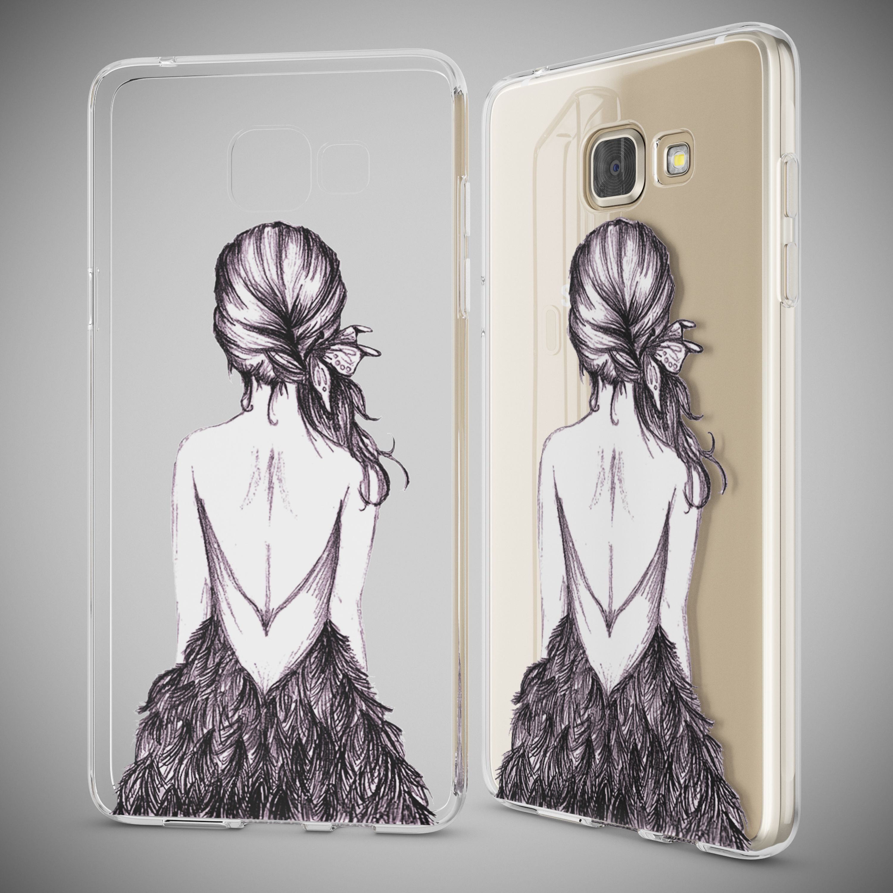 Nalia Smartphone-Hülle Samsung Galaxy A5 (2016) 13,2 cm (5,2 Zoll), Motiv Silikon Hülle / Print Cover / Muster Schutzhülle / Design Case