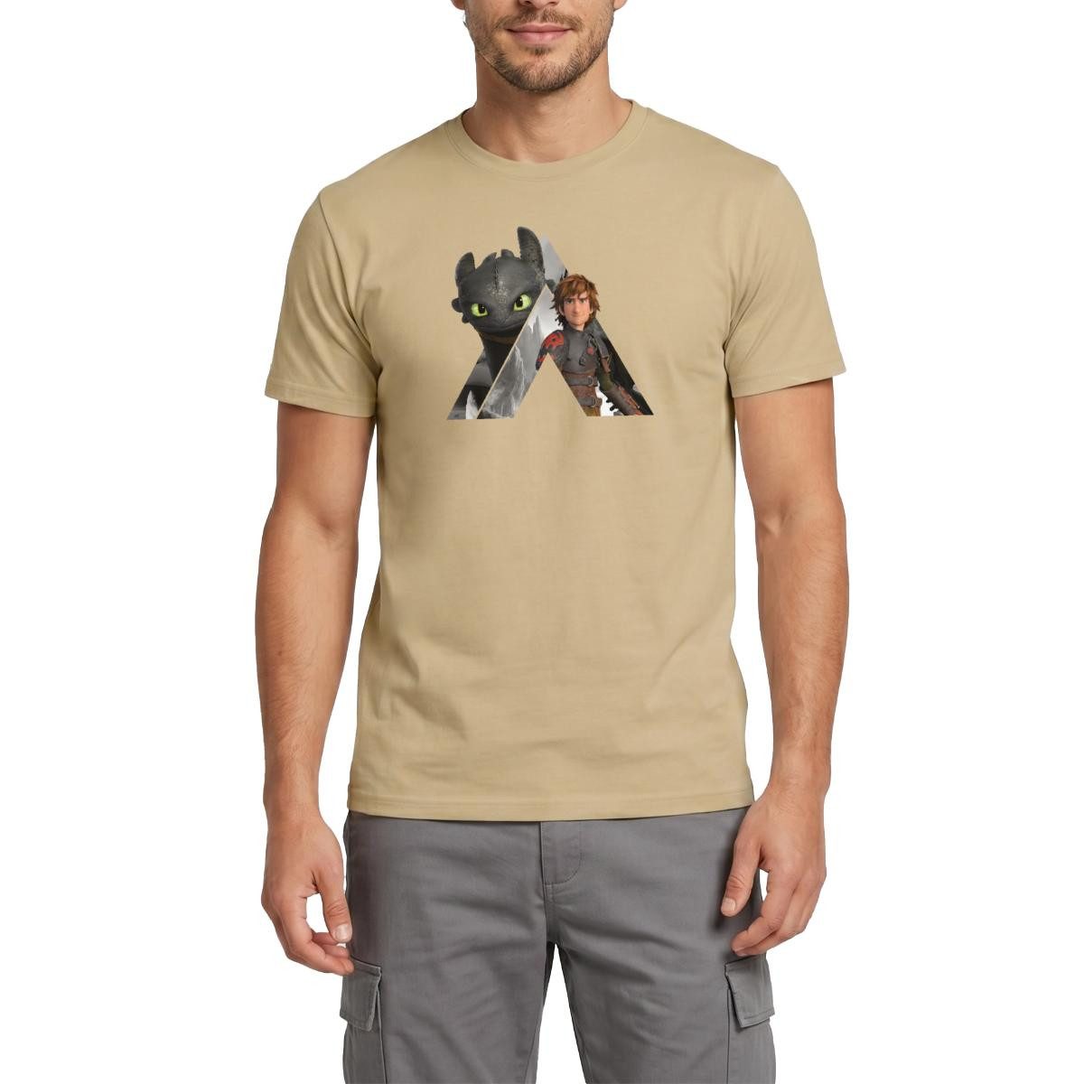 Spreadshirt T-Shirt Drachenzähmen Leicht Gemacht Ohnezahn und Hicks Männer T-Shirt (1-tlg)