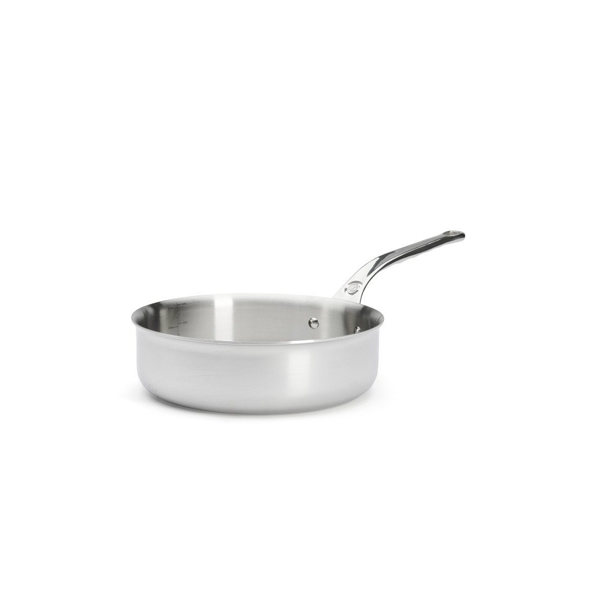 de Buyer Sauteuse Affinity, gerade 24 cm / 3,0 L - Edelstahl-Mehrschichtmaterial