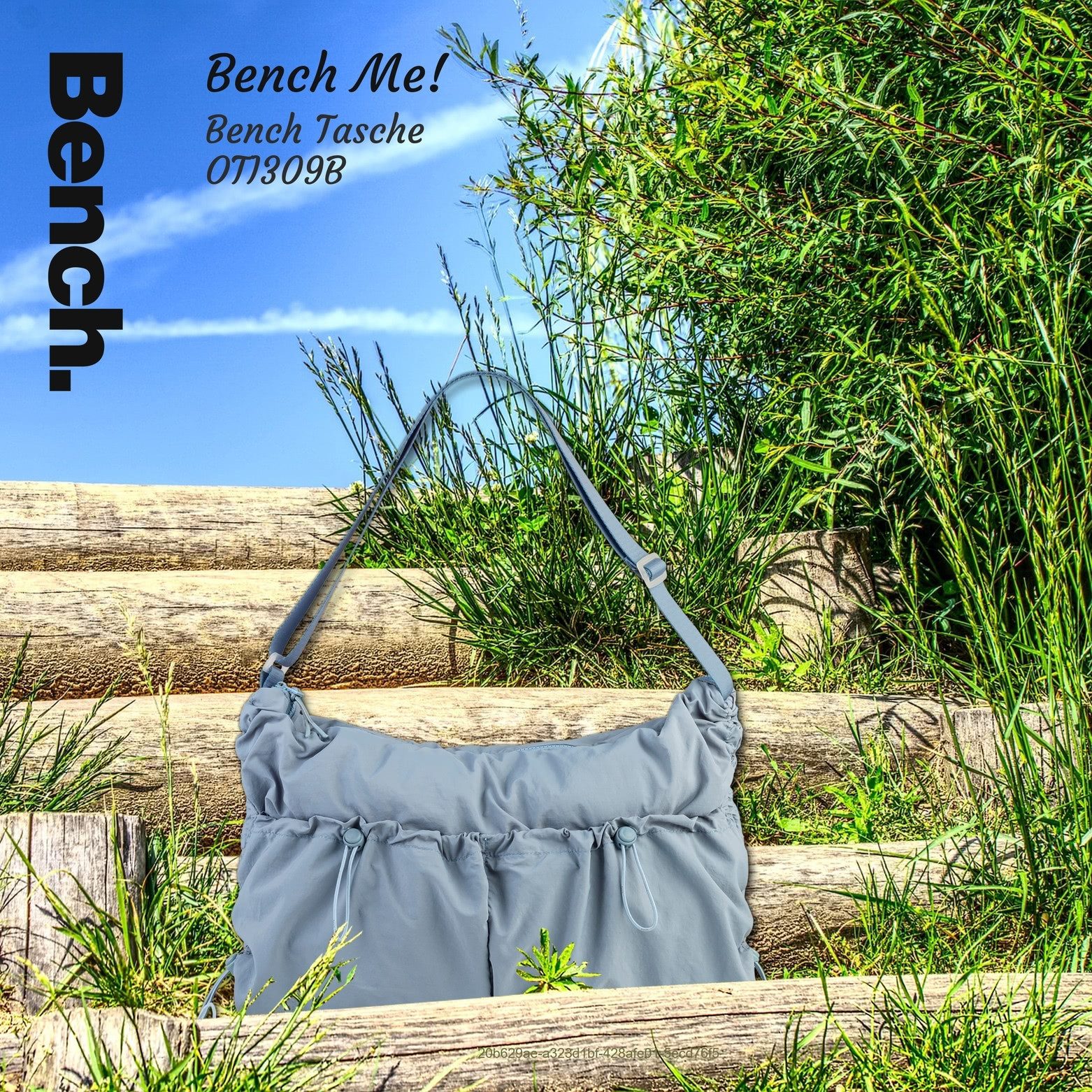 Bench. Umhängetasche Bench Umhängetasche Nylon washed blau (Umhängetasche), Damen Umhängetasche Nylon, washed, blau ca. 54cm x ca. 10cm