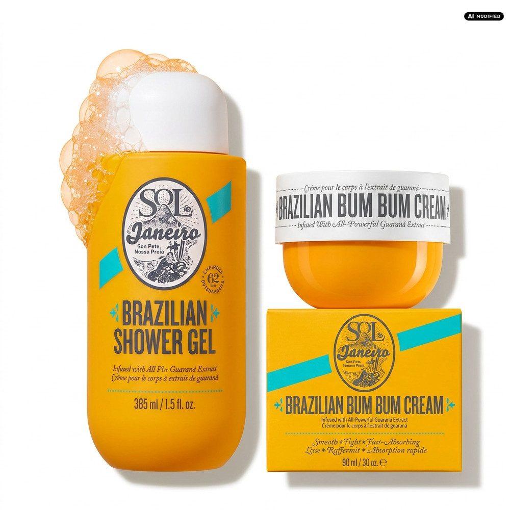 Sol de Janeiro Duschgel Sol de Janeiro Brazilian Shower Gel und Bum Bum Cream Pflege Duo, Duschpflege und Körpercreme im abgestimmten Duft