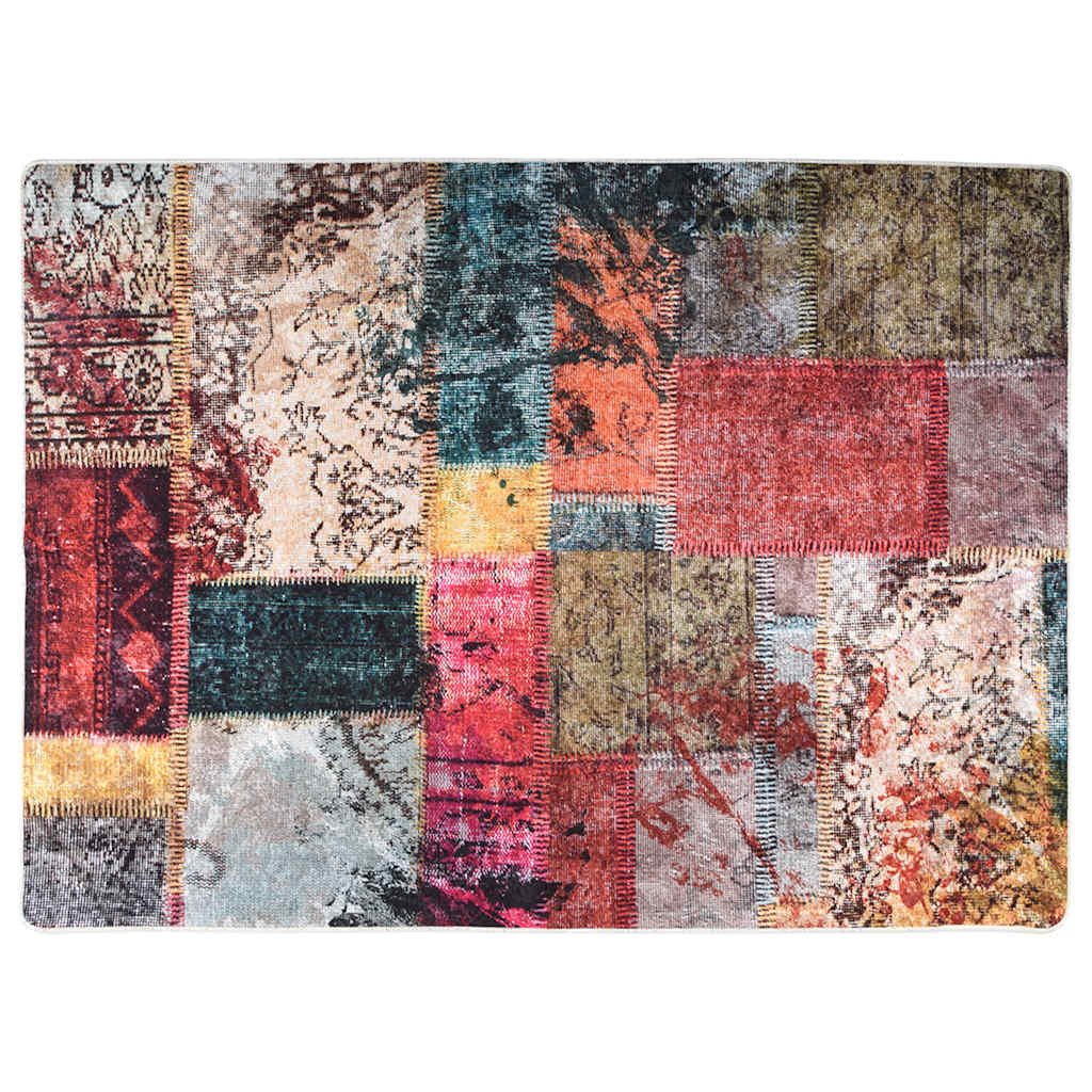 furnicato Teppich Waschbar Patchwork Mehrfarbig 120x180 günstig online kaufen